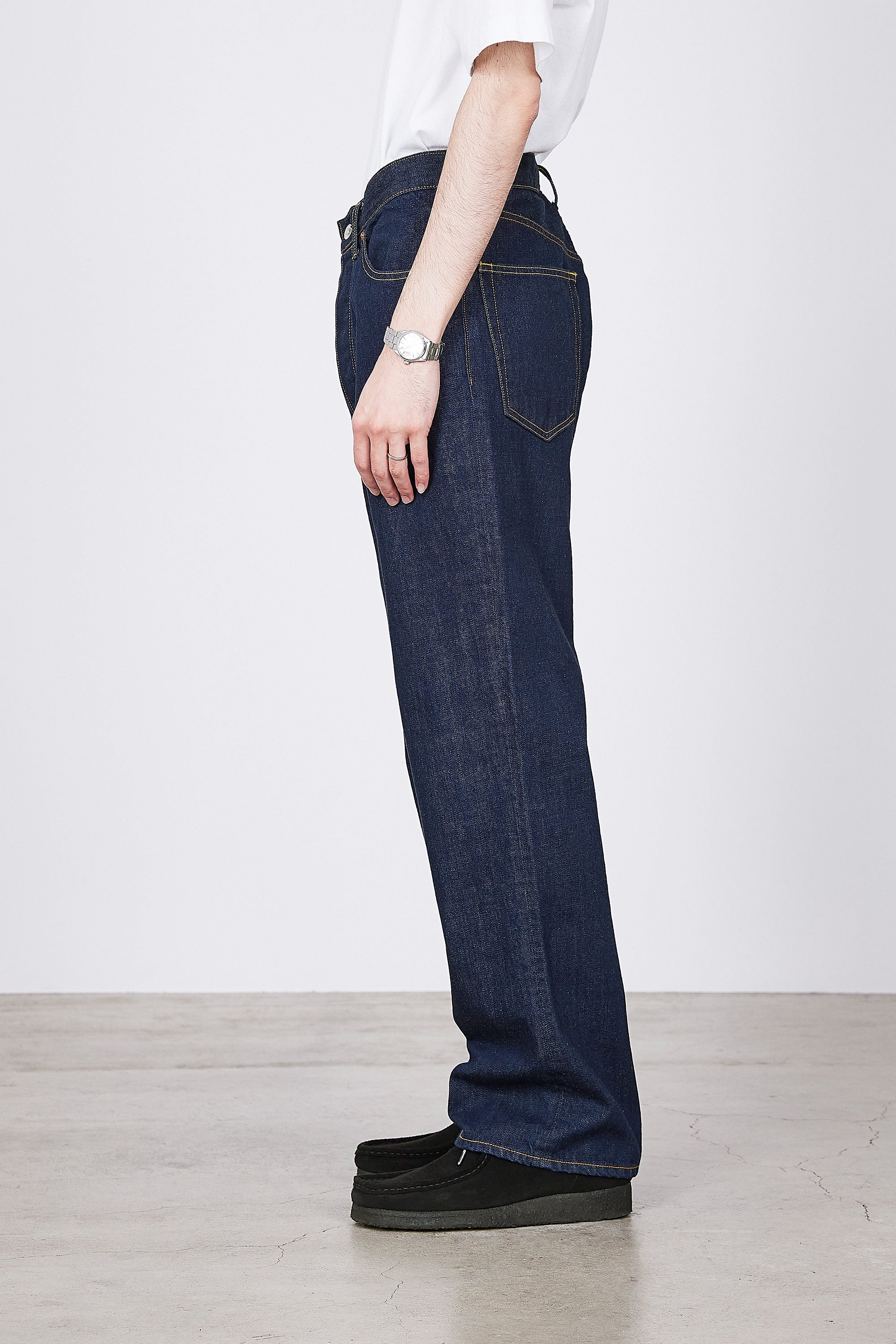 オーガニックコットン12ozデニム / シューカットジーンズ, Indigo