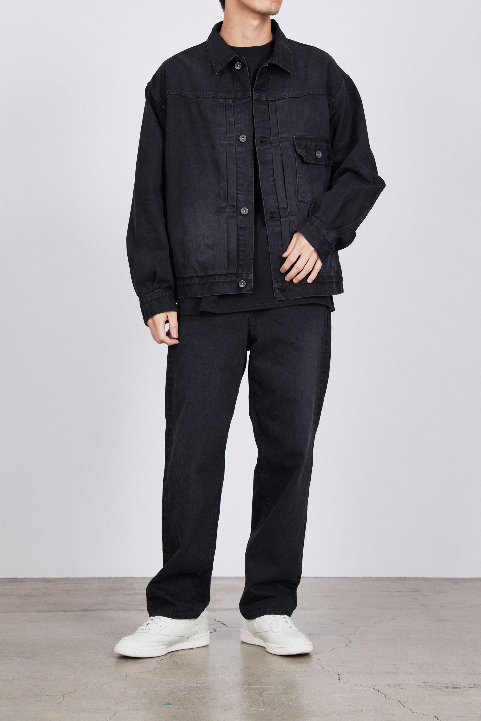 オーガニックコットン12ozデニム / レギュラーフィットジーンズ, Black