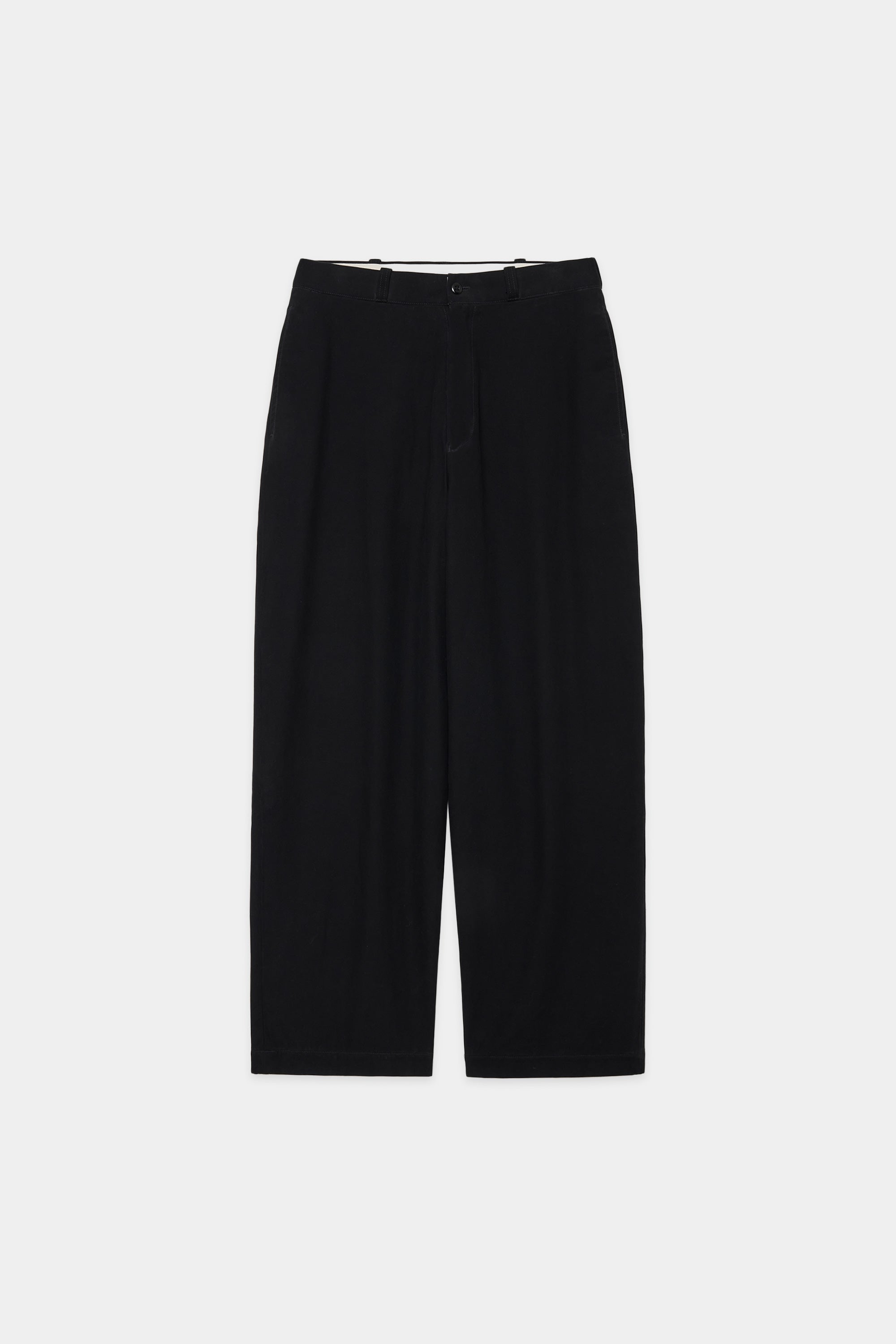 オーガニックコットンギャバ / U.S.アーミーチノトラウザー, Black