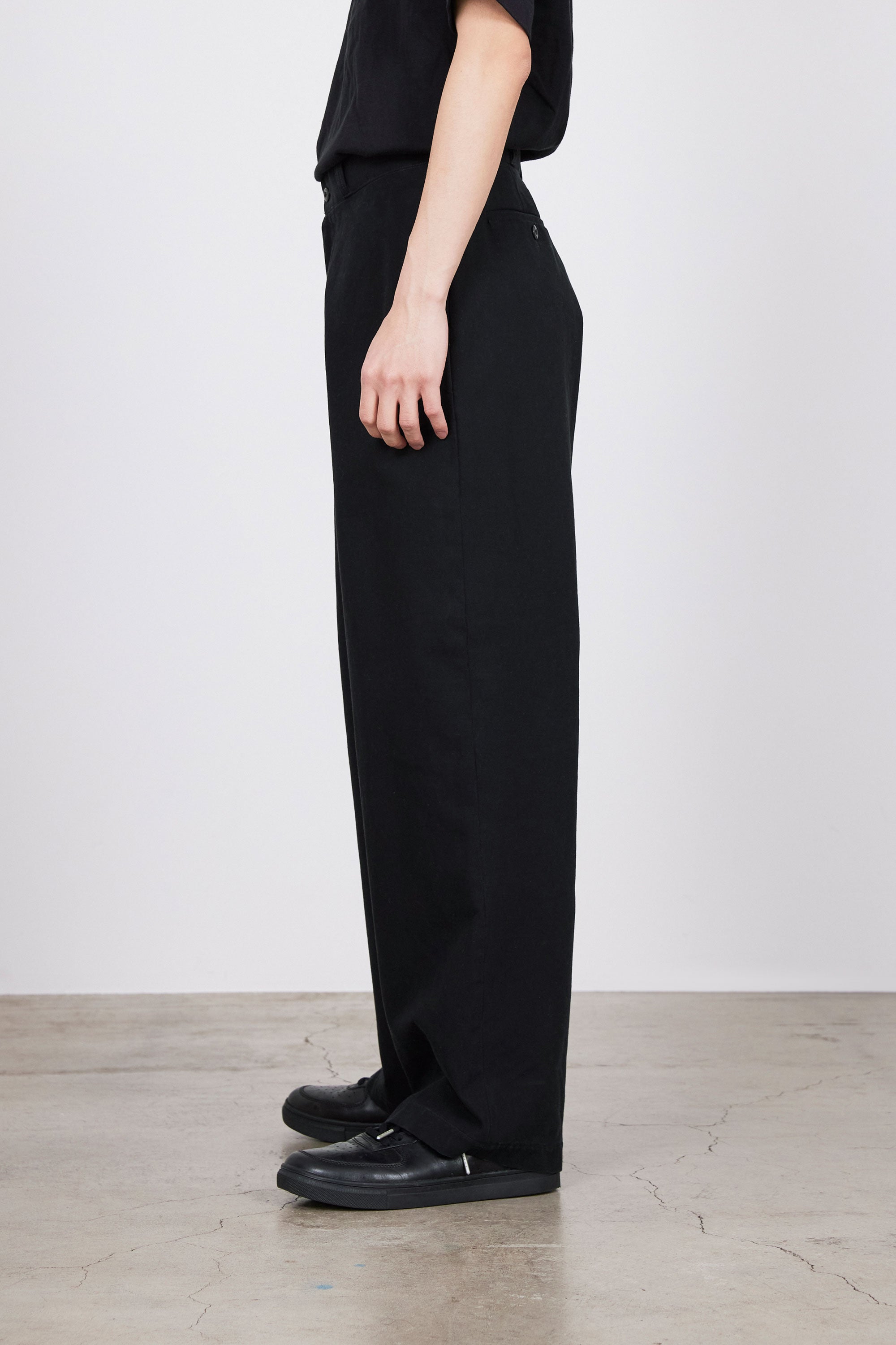 オーガニックコットンギャバ / U.S.アーミーチノトラウザー, Black