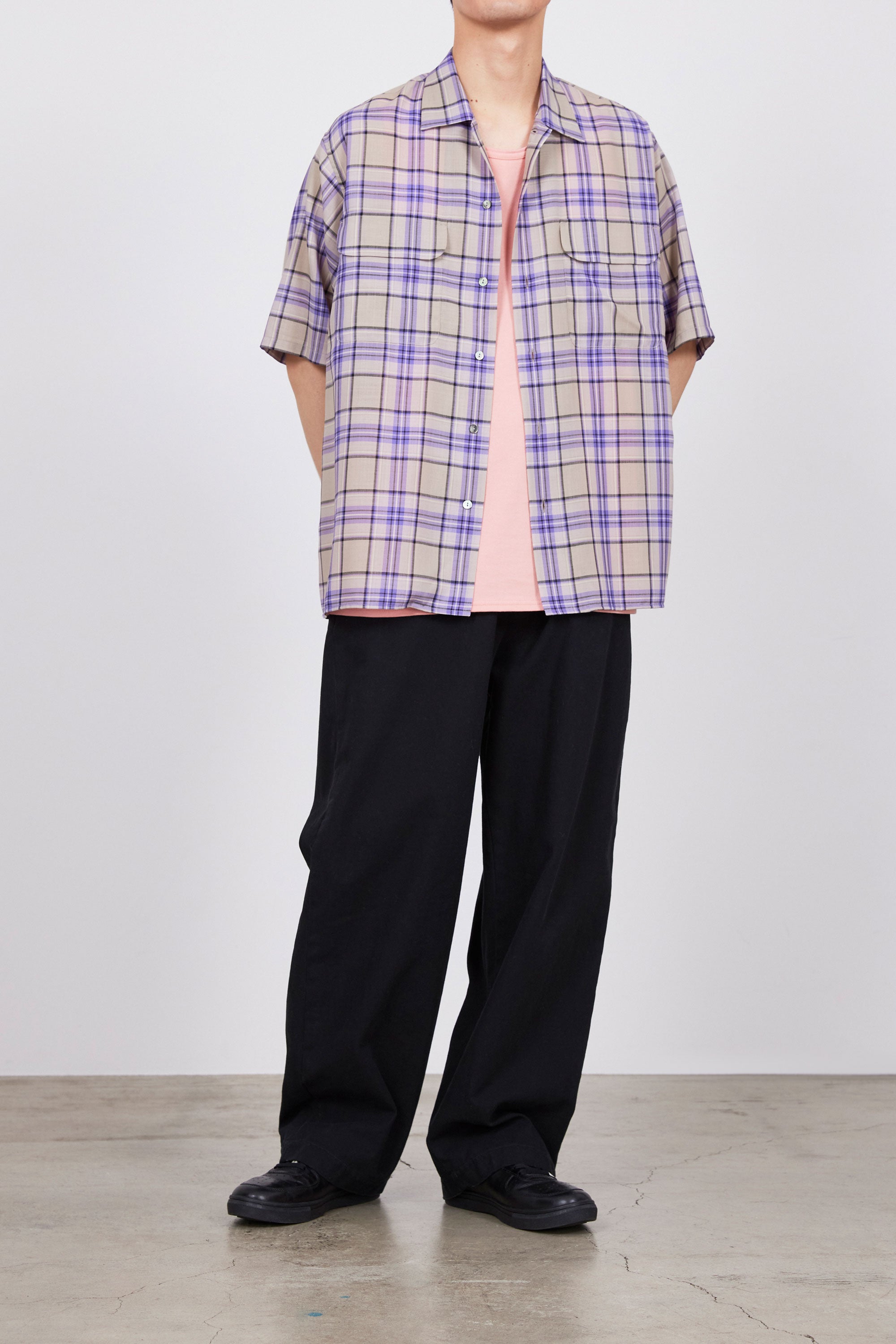 オーガニックコットンギャバ / U.S.アーミーチノトラウザー, Black