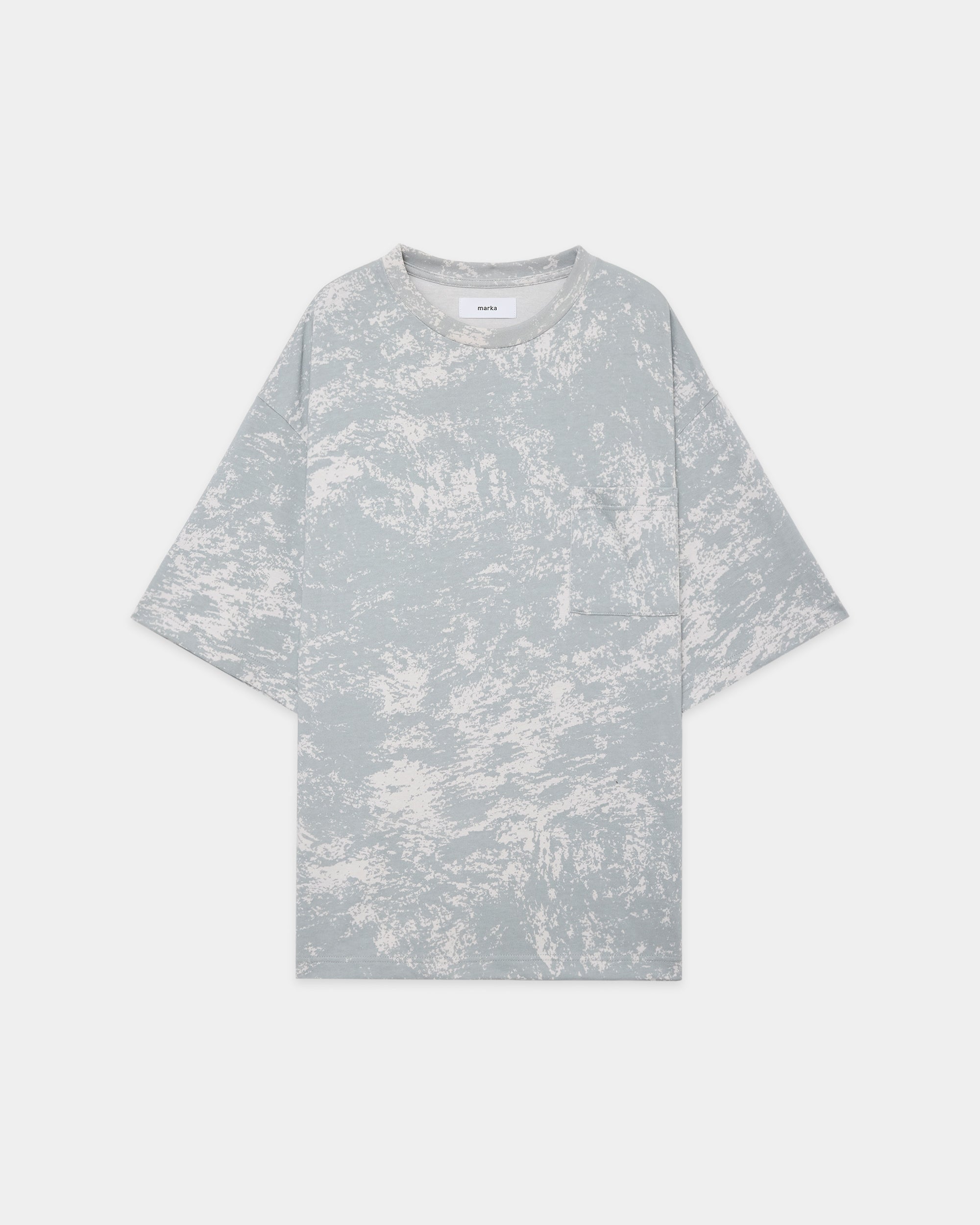 リサイクルスビンオーガニックコットン度詰め天竺 / ルーズフィットポケットTEE, White Camo