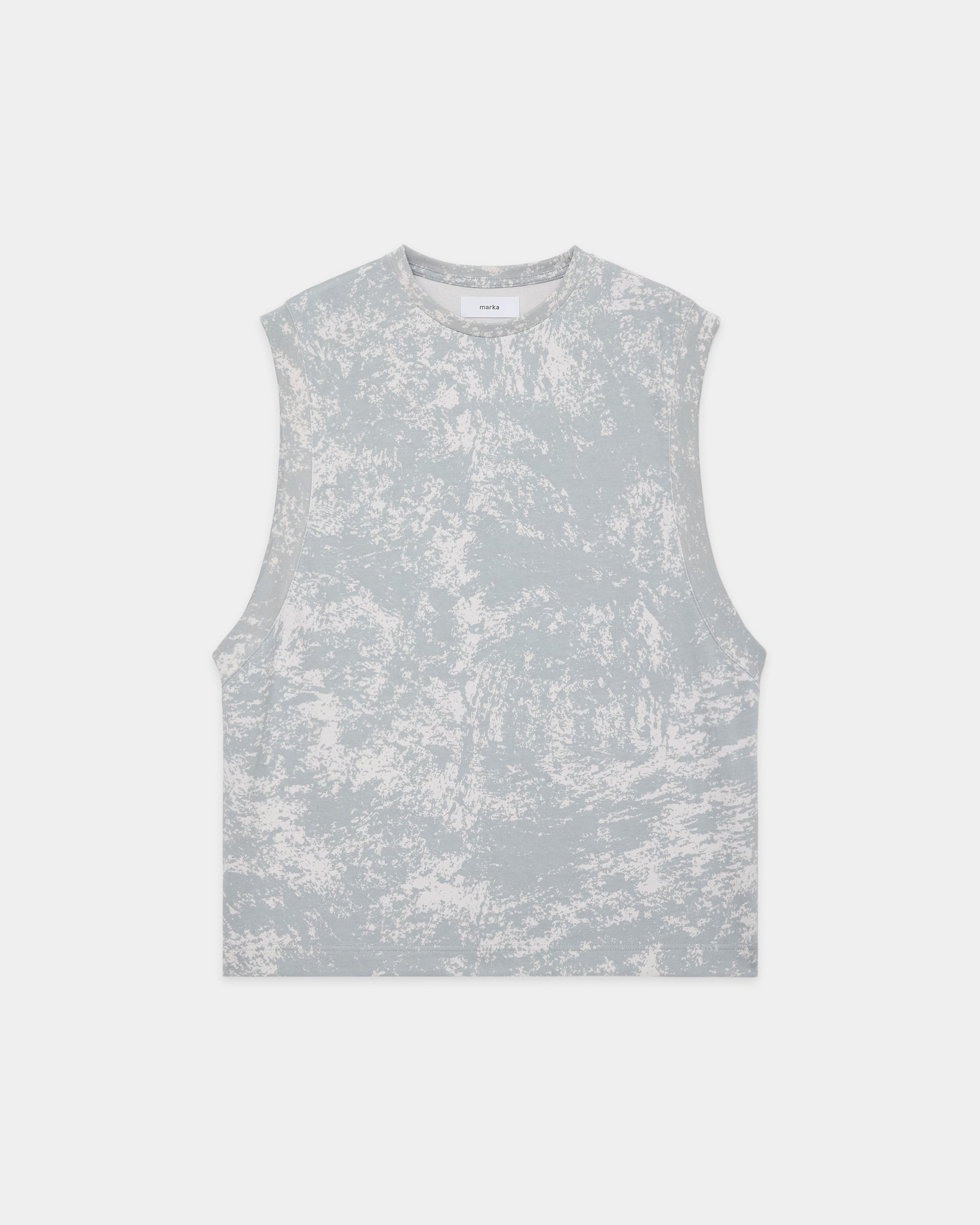 リサイクルスビンオーガニックコットン度詰め天竺 / ベスト, White Camo