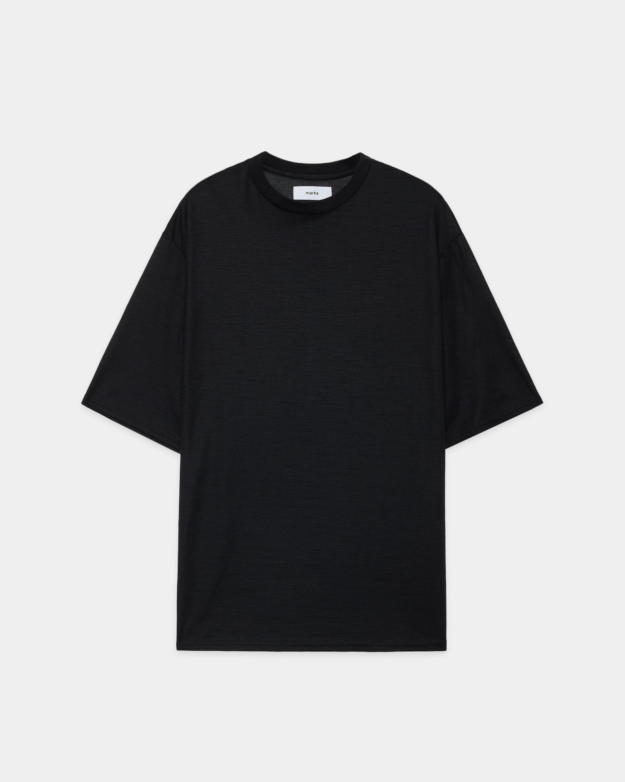 ラミー天竺  / クルーネックTEE, Black