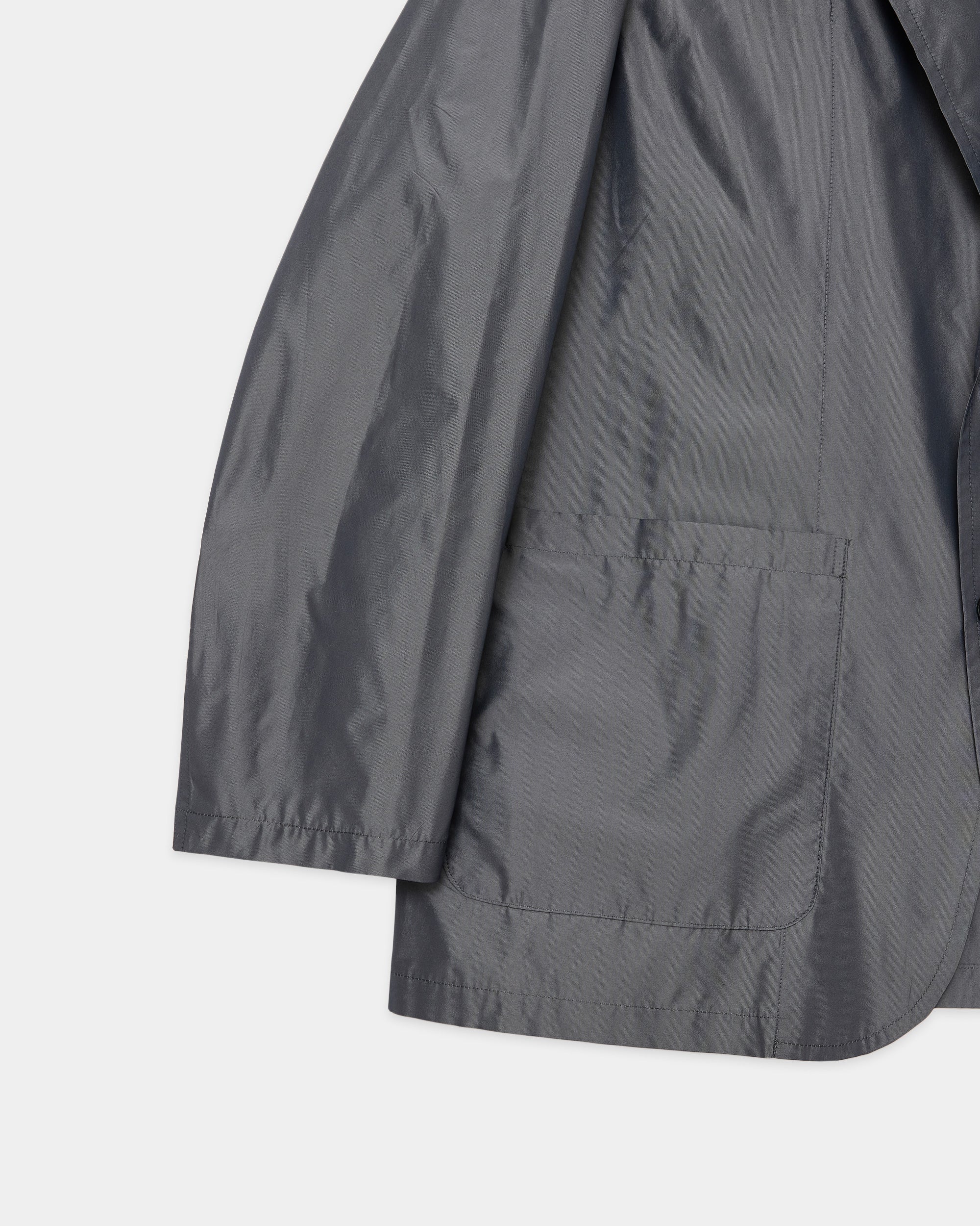 リサイクルポリエステル×シルクタフタ / ストロールアラウンドジャケット, M Gray