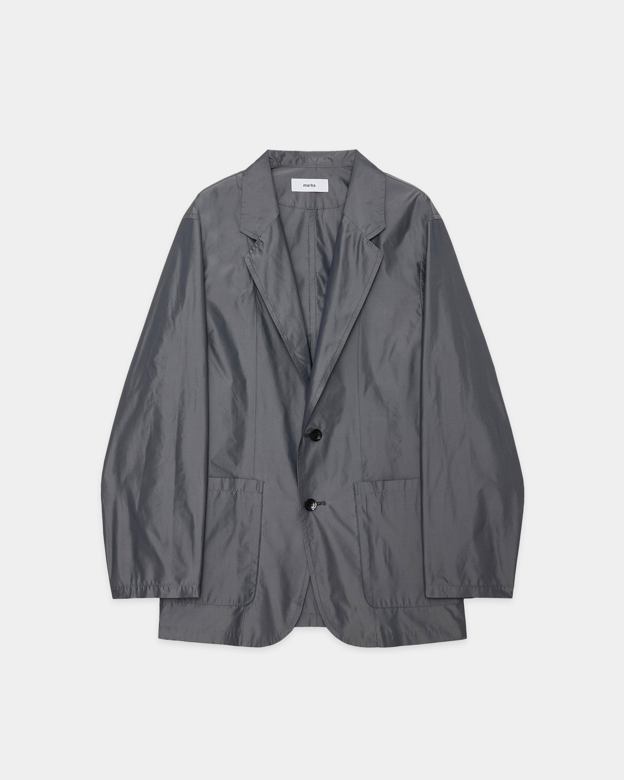 リサイクルポリエステル×シルクタフタ / ストロールアラウンドジャケット, M Gray