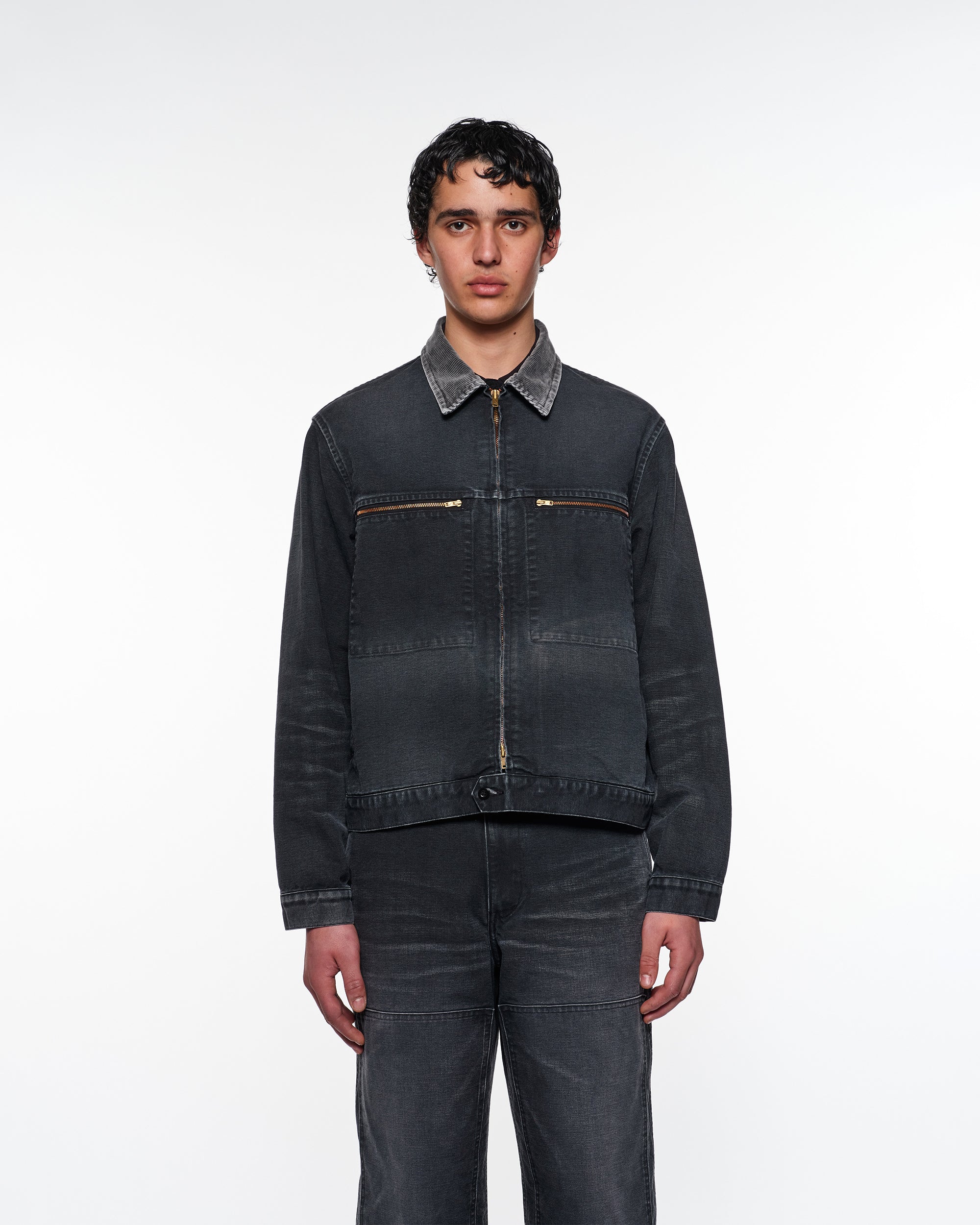 オーガニックコットンダック / メカニックジャケット, Black