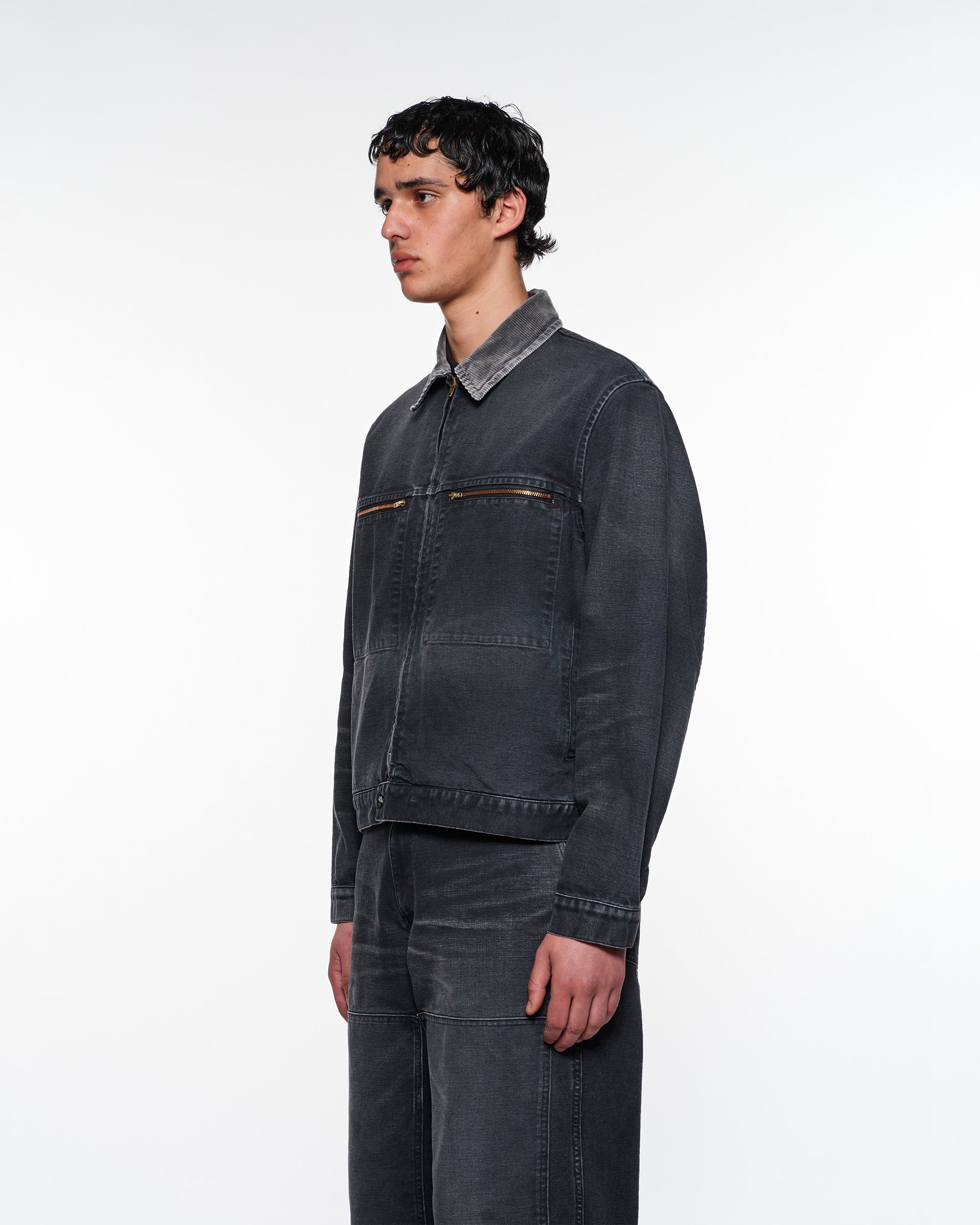 オーガニックコットンダック / メカニックジャケット, Black