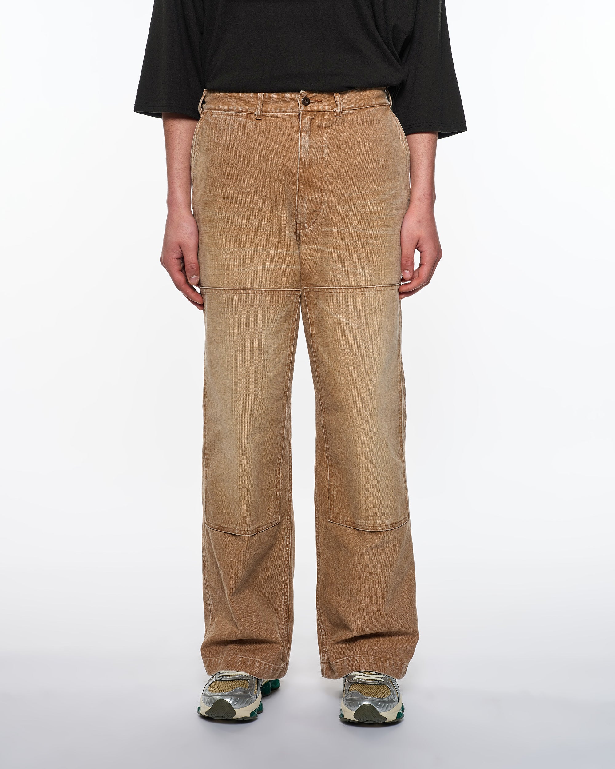 オーガニックコットンダック / ダブルニーパンツ, Brown