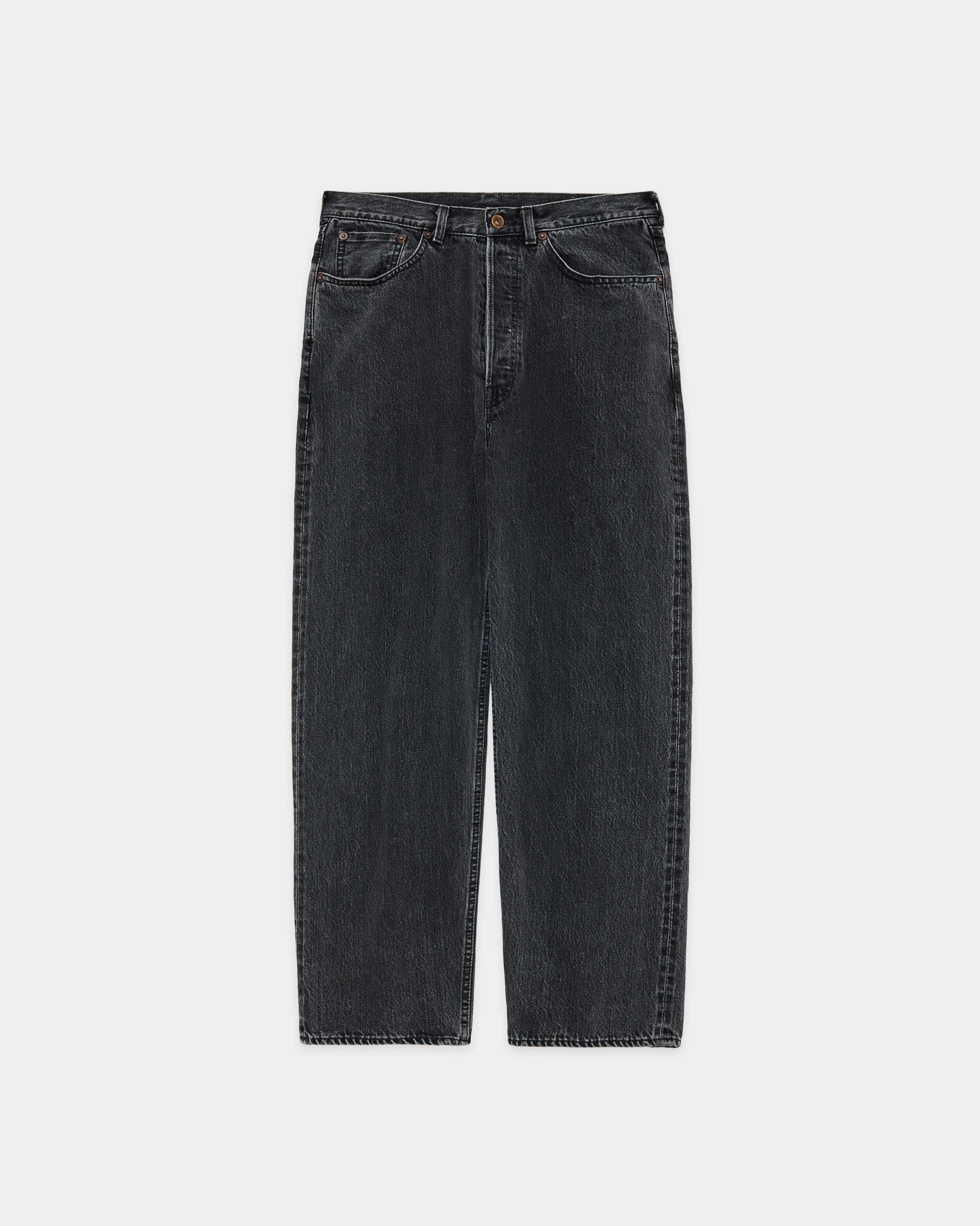 オーガニックコットン 13.5oz セルビッチデニム / コクーンフィットジーンズ, Faded Black