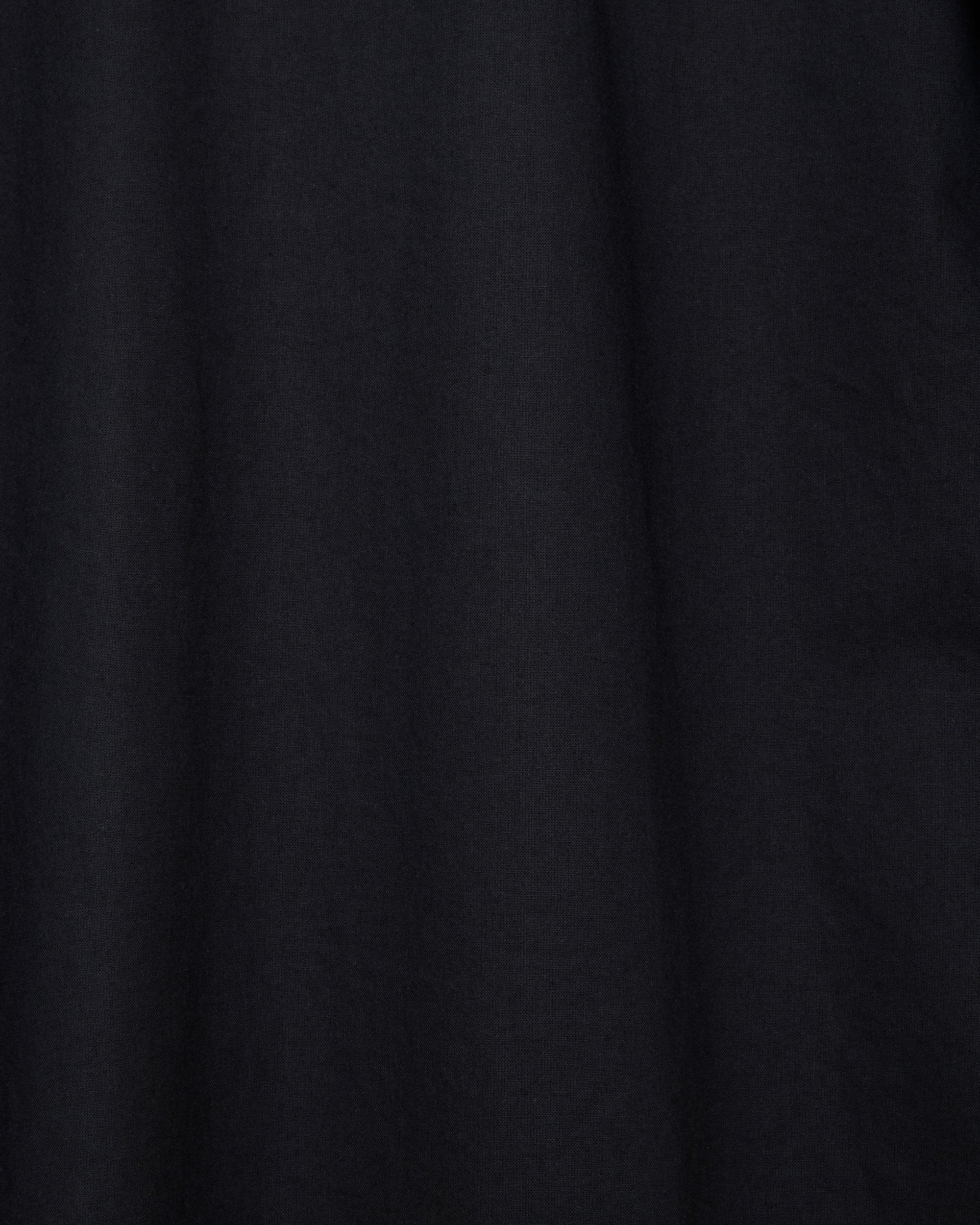 オーガニックコットンクロス / オフィサーシャツ, Black