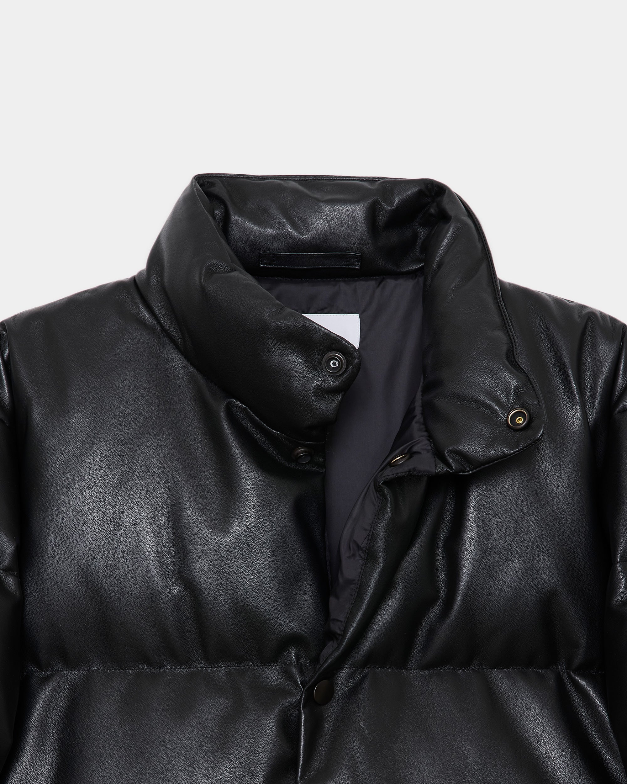 シープレザー / レザーダウンジャケット, Black