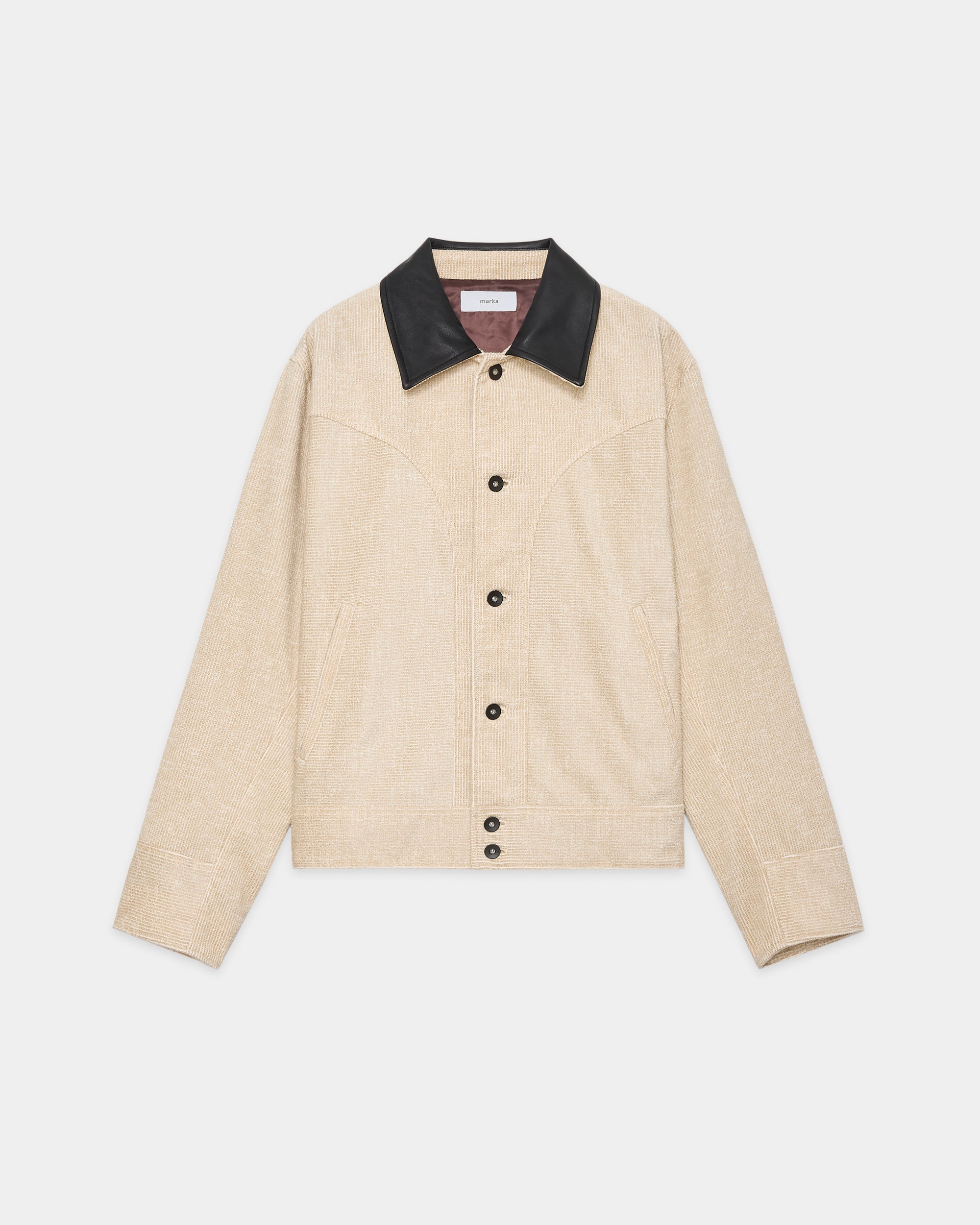 オーガニックコットン8Wコーデュロイ / ウェスタンジャケット, Ivory