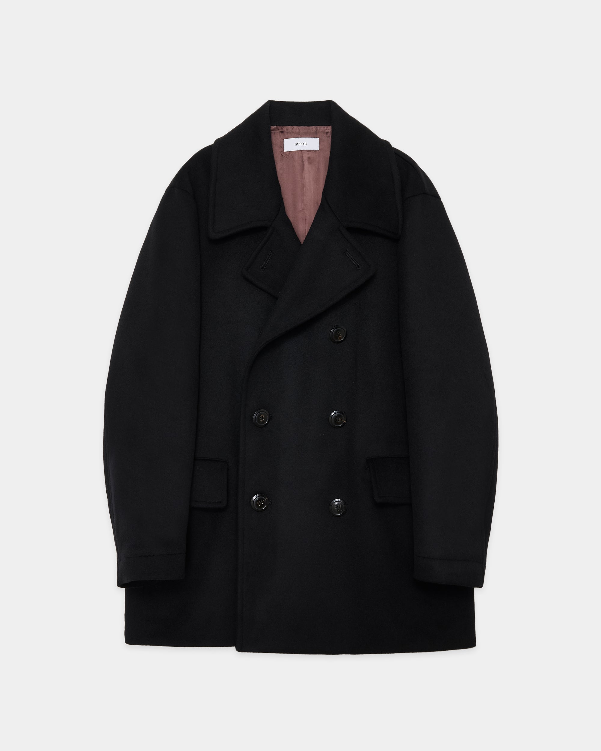 ウールシルクカシミヤビーバー / ブリッジコート, Black