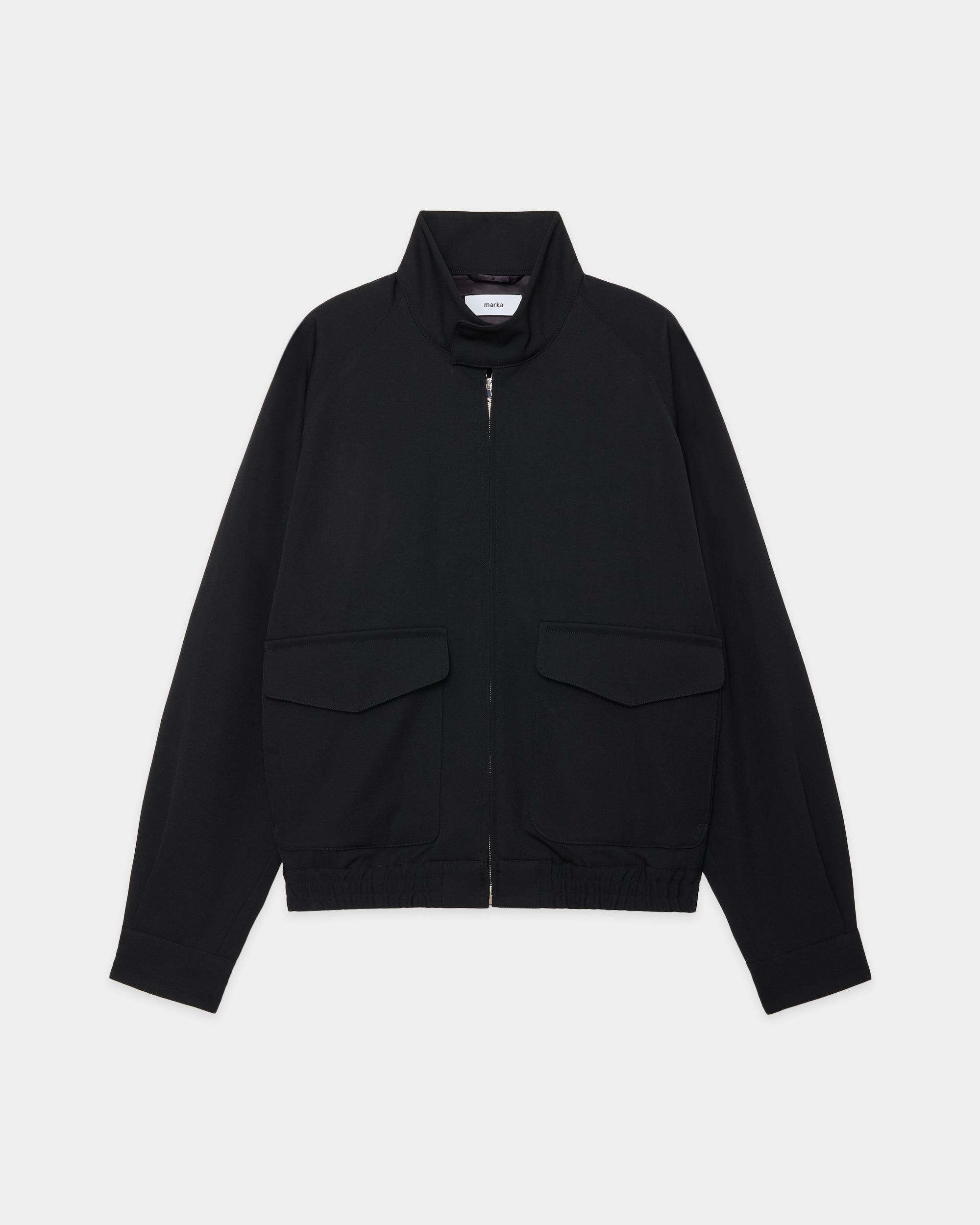 ウールギャバワッシャータンブラー / ドッグイヤージャケット, Black