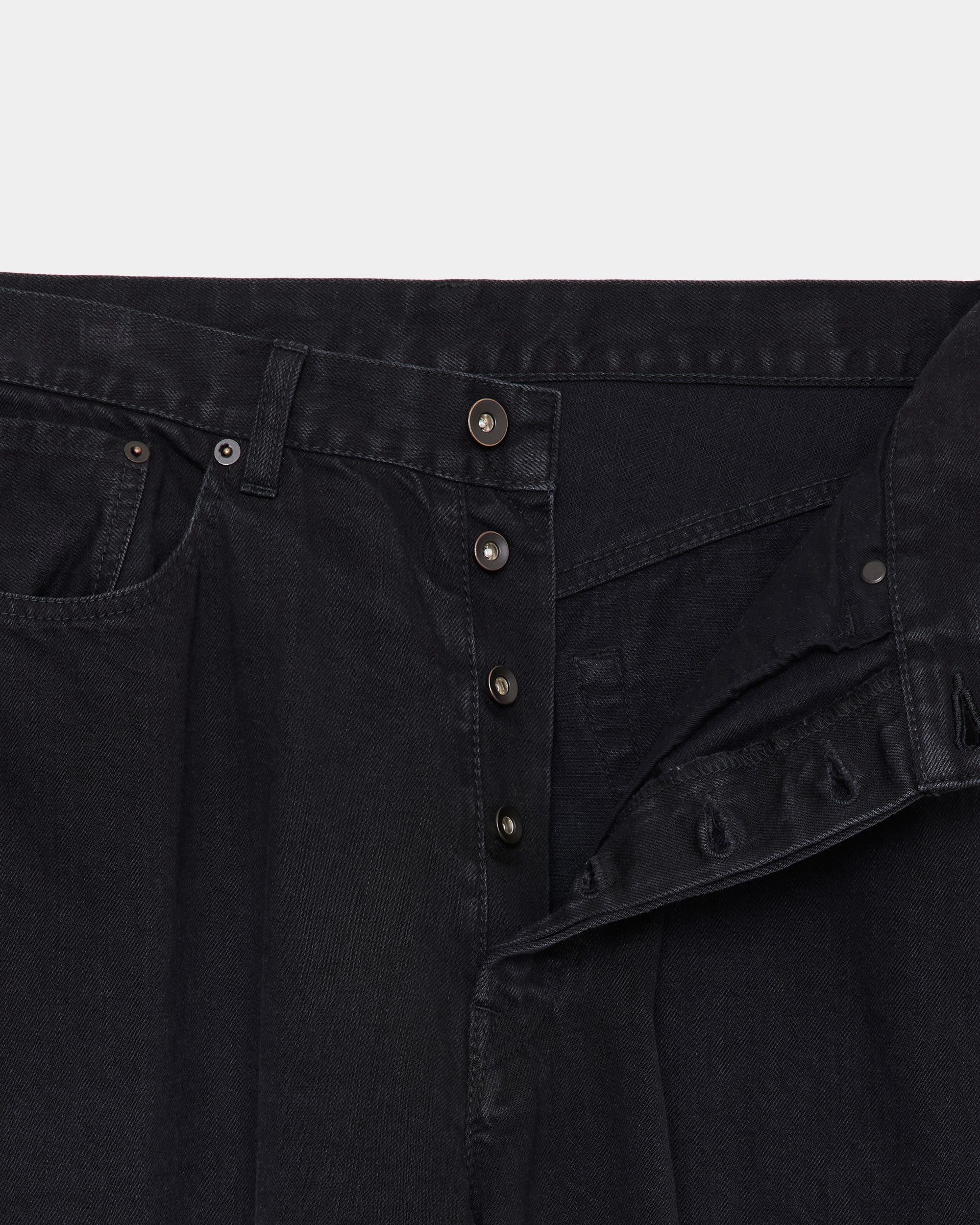 オーガニックコットン12ozデニム / バギージーンズ, Black