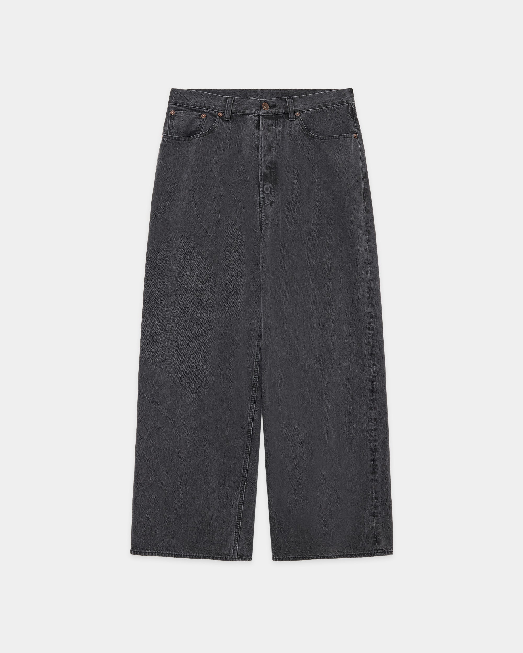 オーガニックコットン12ozデニム / バギージーンズ, Faded Black