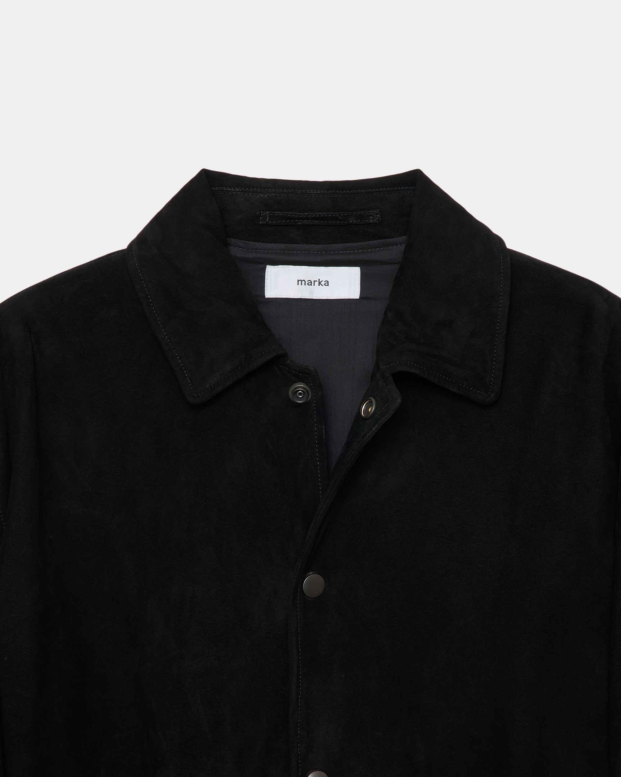 ゴートスウェード / スウェードコーチジャケット, Black