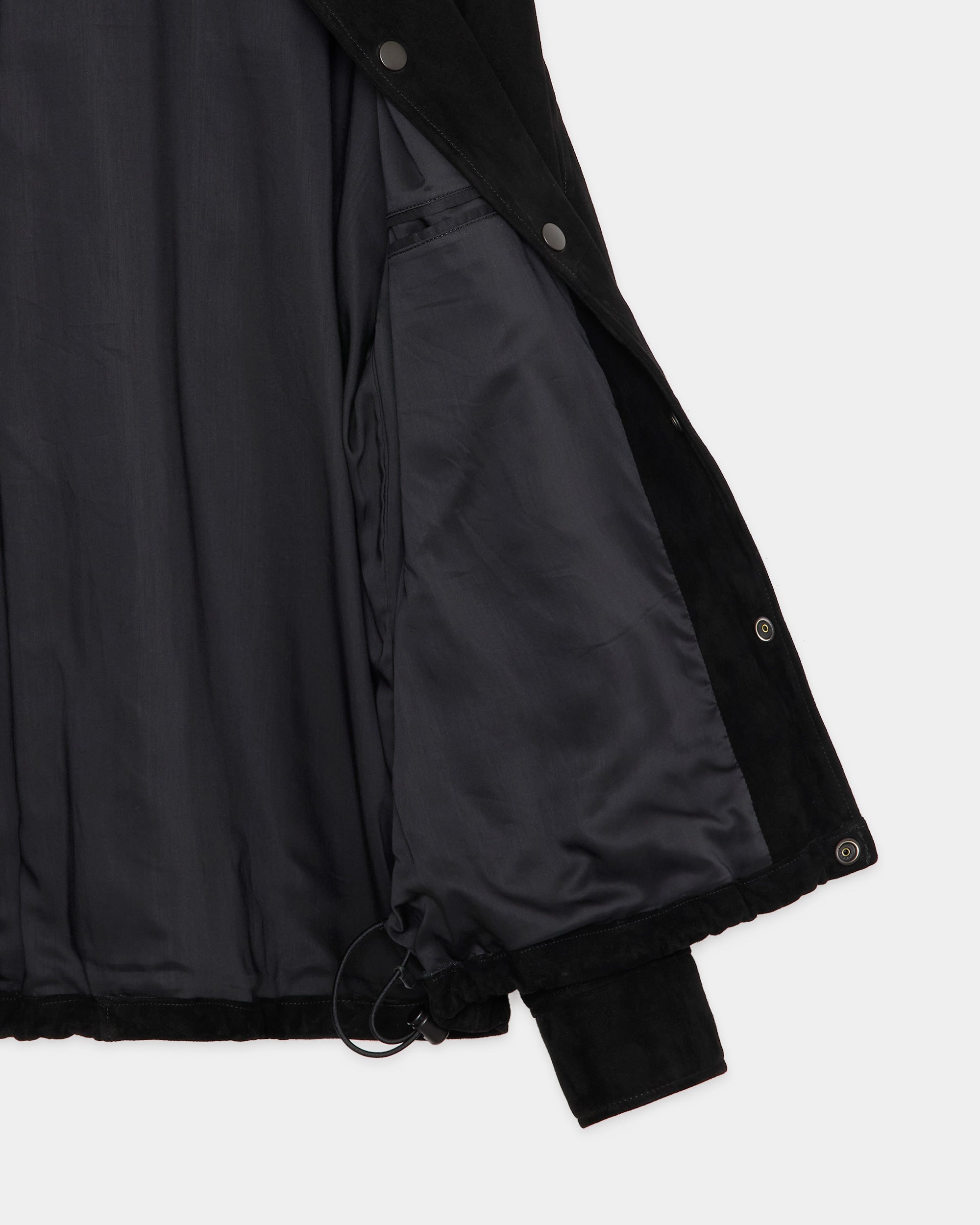 ゴートスウェード / スウェードコーチジャケット, Black