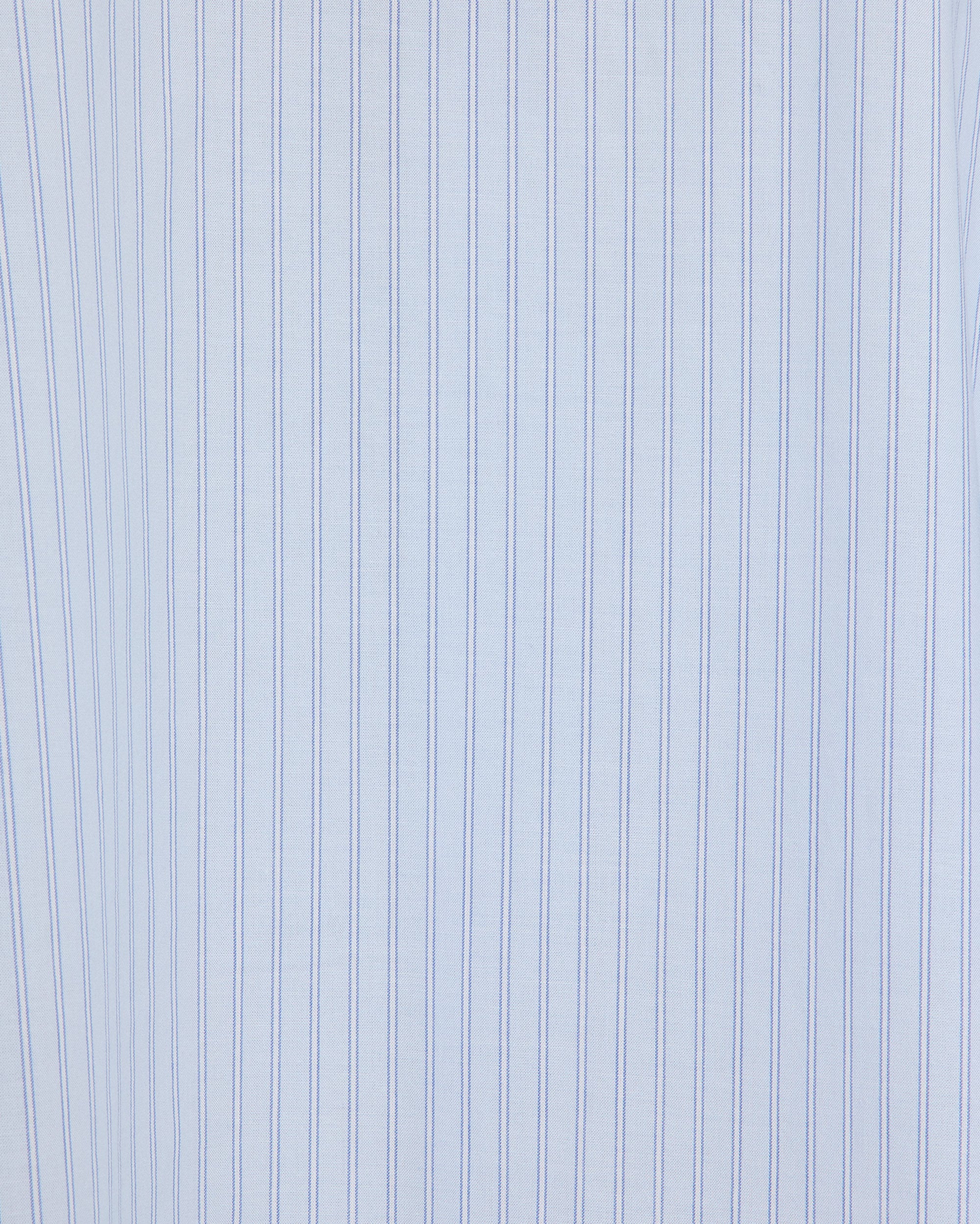 オーガニックコットンストライプ / レギュラーカラーシャツ, Saxe Stripe