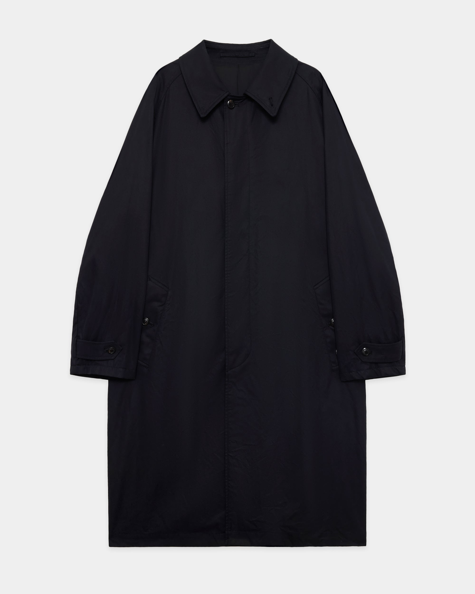 オーガニック60/2ギャバニドムバイオ  / ラグランスリーブコート, Black