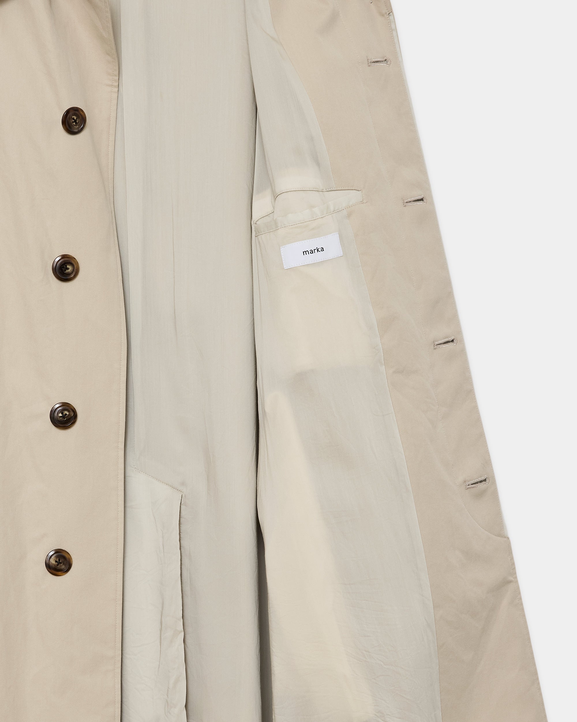 オーガニック60/2ギャバニドムバイオ  / ラグランスリーブコート, Beige