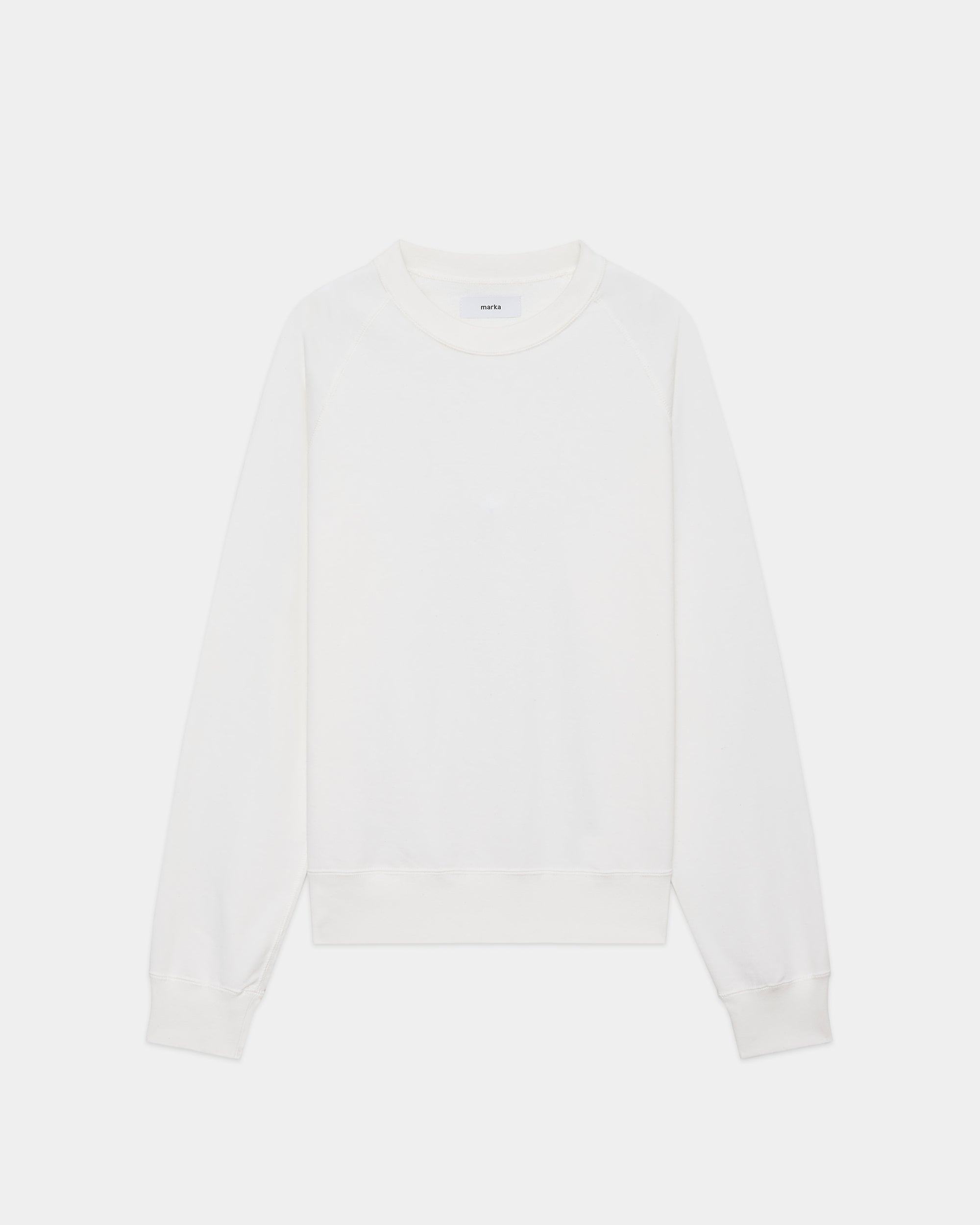 オーガニック超長綿空紡インレイ / ラグランクルーネック, White