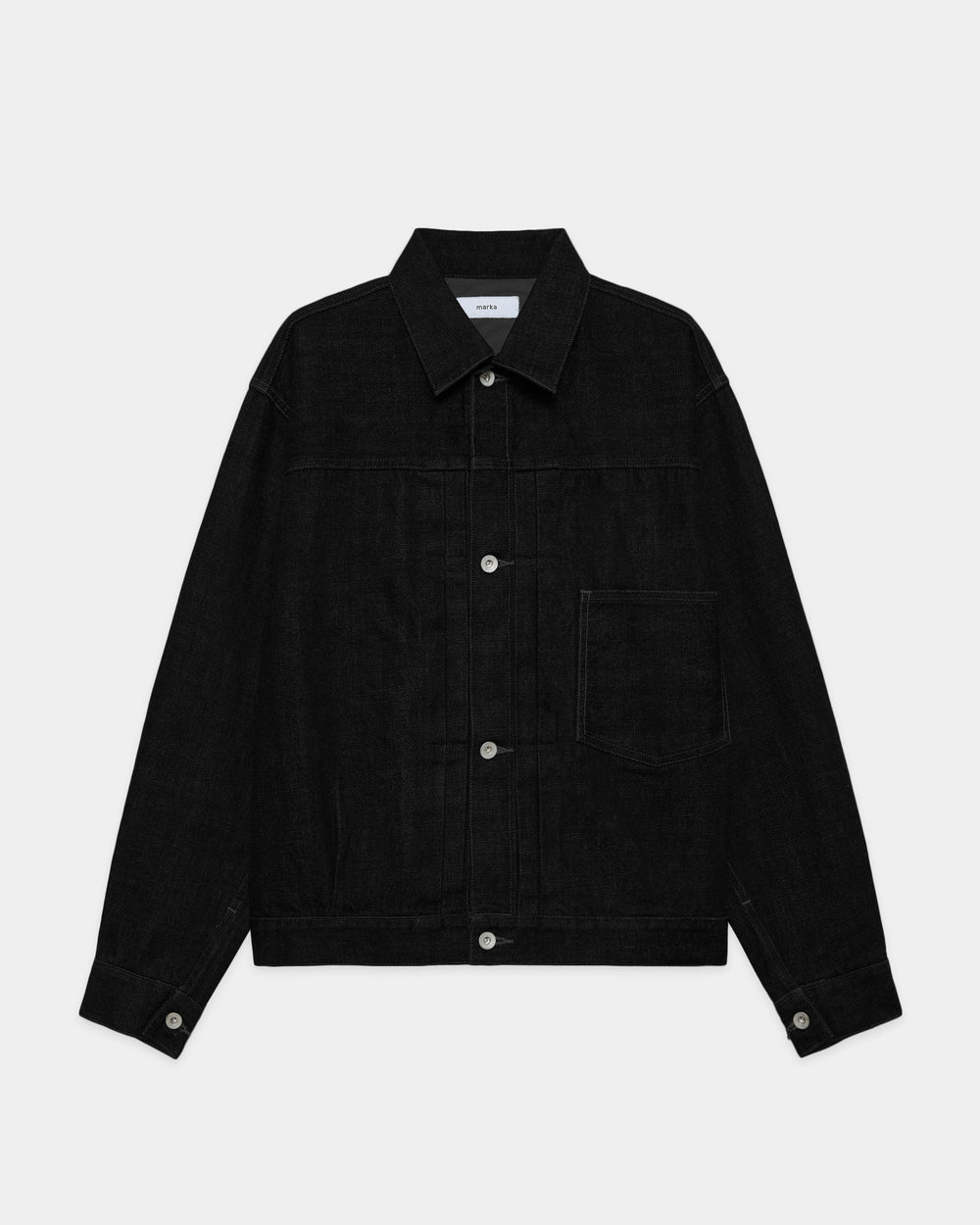 【PARKING別注】 オーガニックコットン13.5ozセルビッチデニム / デニムジャケット, Black O.W