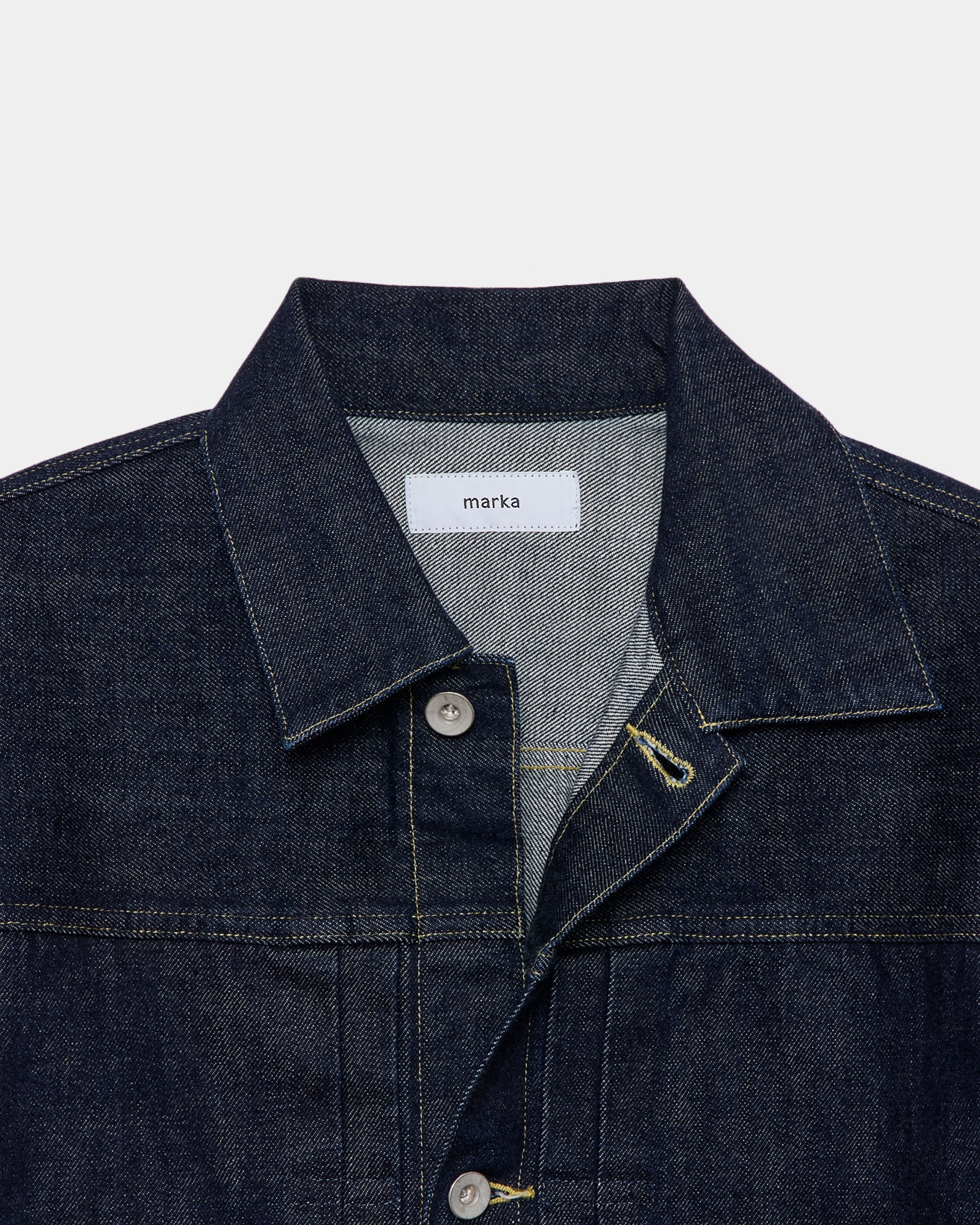 オーガニックコットン13.5ozセルビッチデニム / デニムジャケット, Indigo O.W