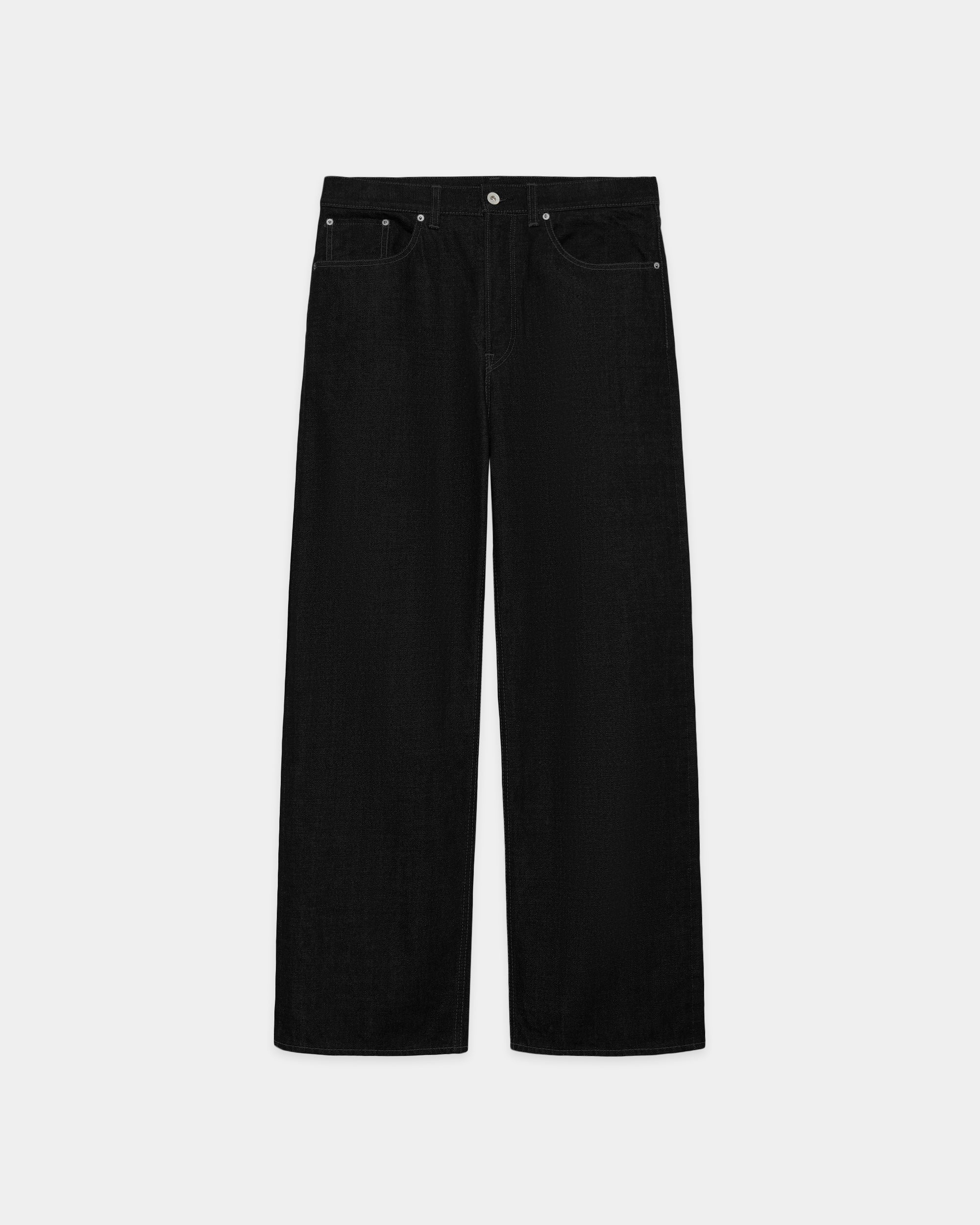 【PARKING別注】 オーガニックコットン13.5ozセルビッチデニム / クリーンシリンダーフィットジーンズ, Black O.W