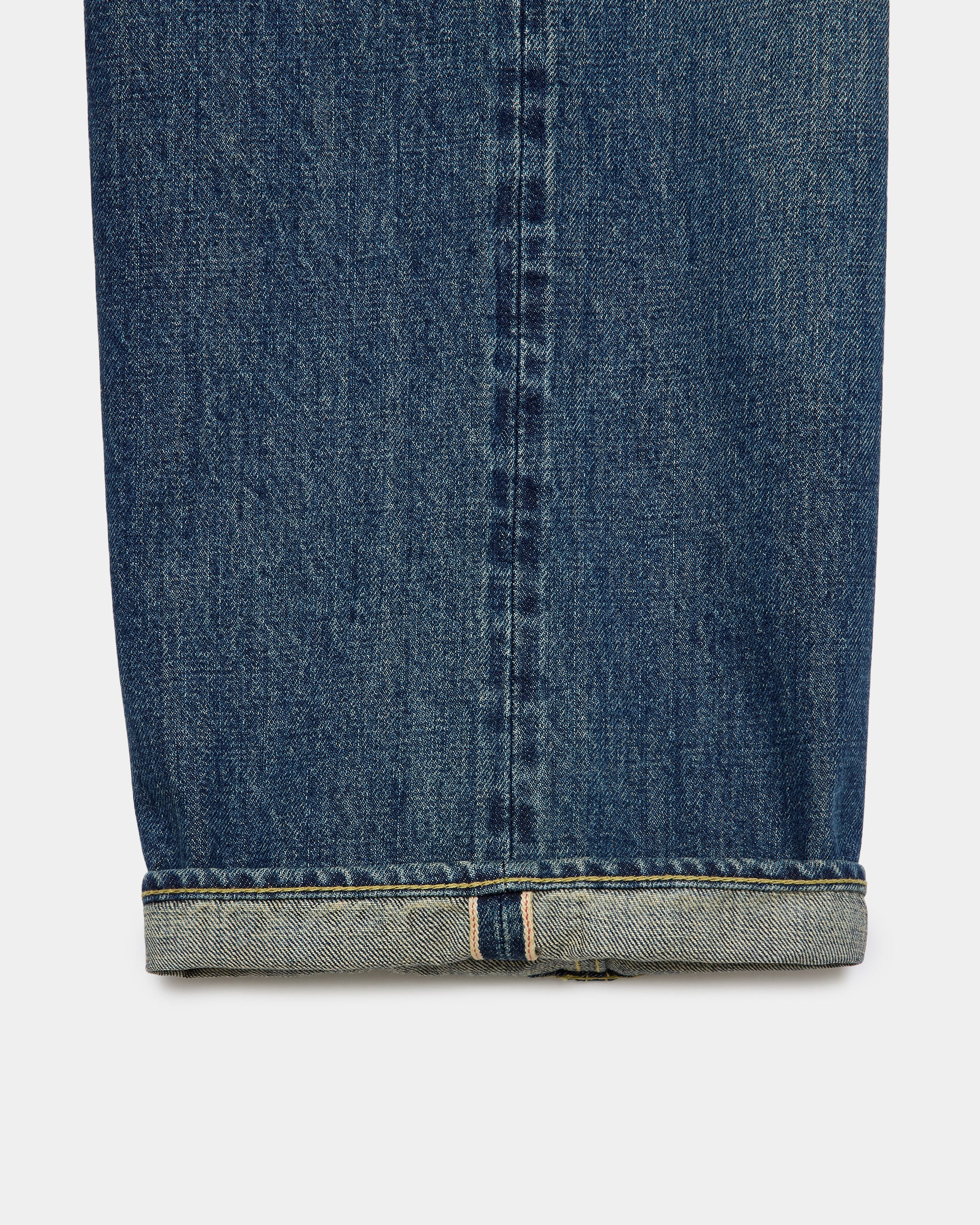 オーガニックコットン13.5ozセルビッチデニム / クリーンシリンダーフィットジーンズ, Indigo V.W