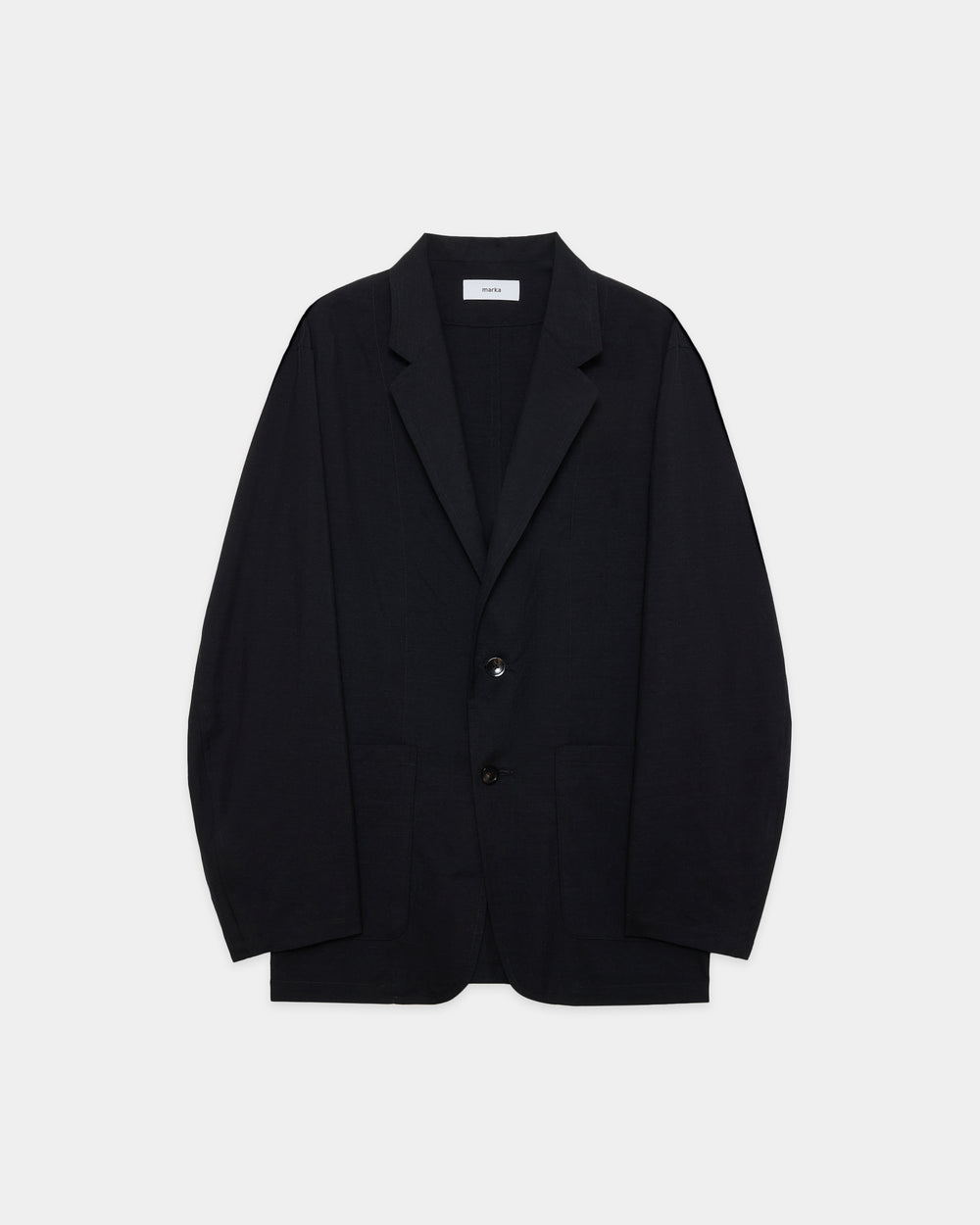 2/72ウールトロピカルワッシャー / ストロールアラウンドジャケット, Chambray Black