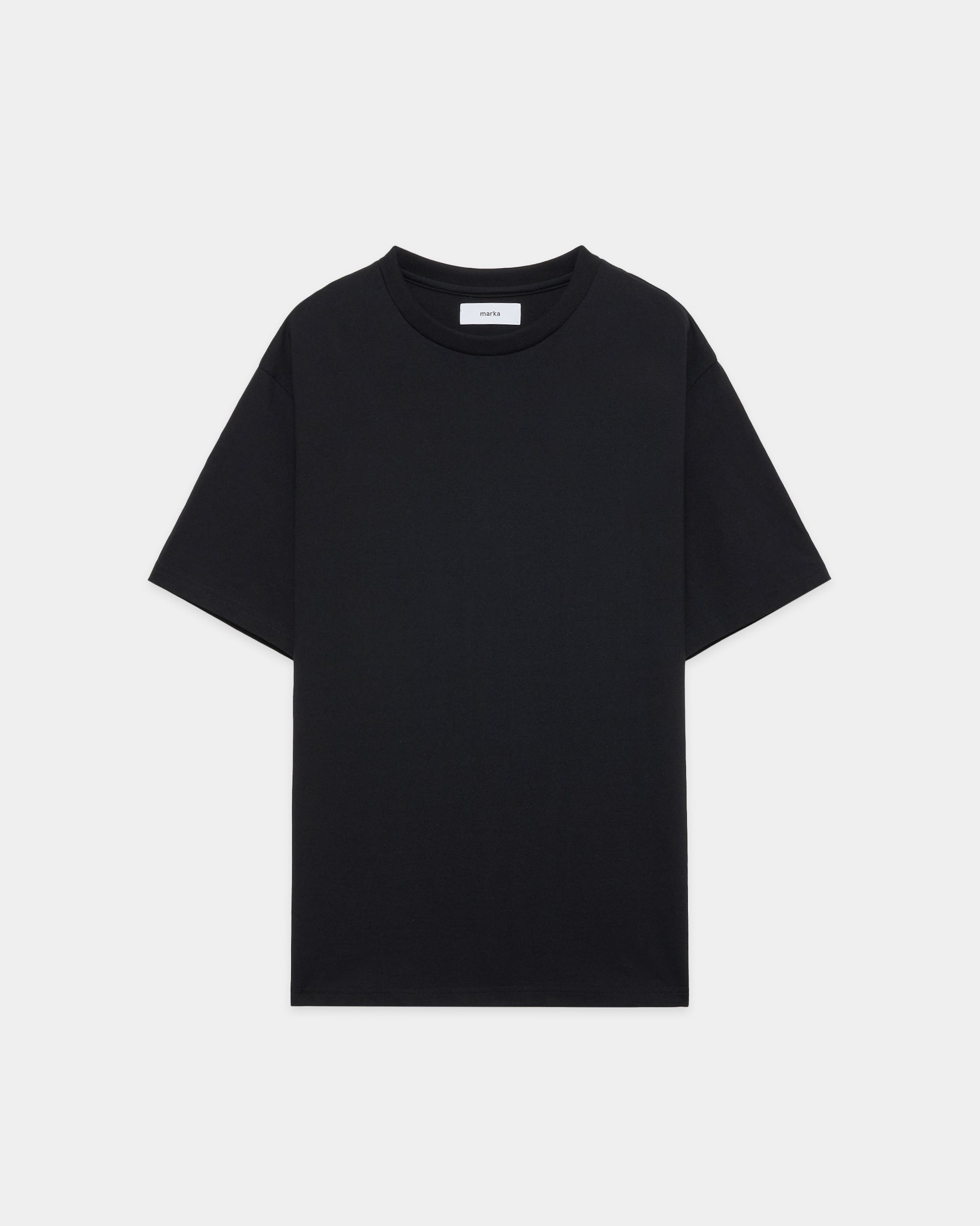 オーガニックコットン40/2天竺 / クルーネックTee, Black