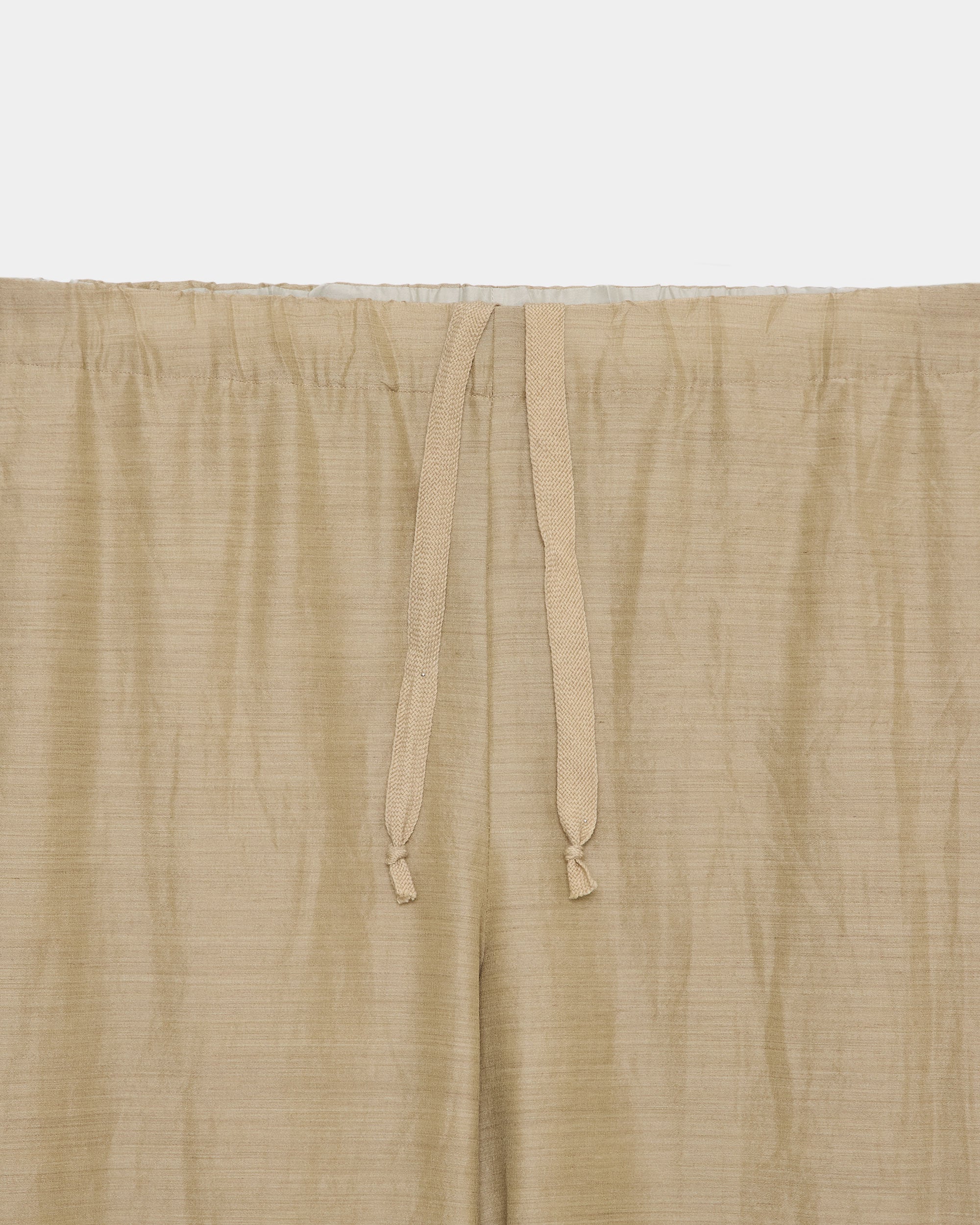 ウールシルクフェザークロス / ワイドシリンダーフィットイージーパンツ, Top Beige