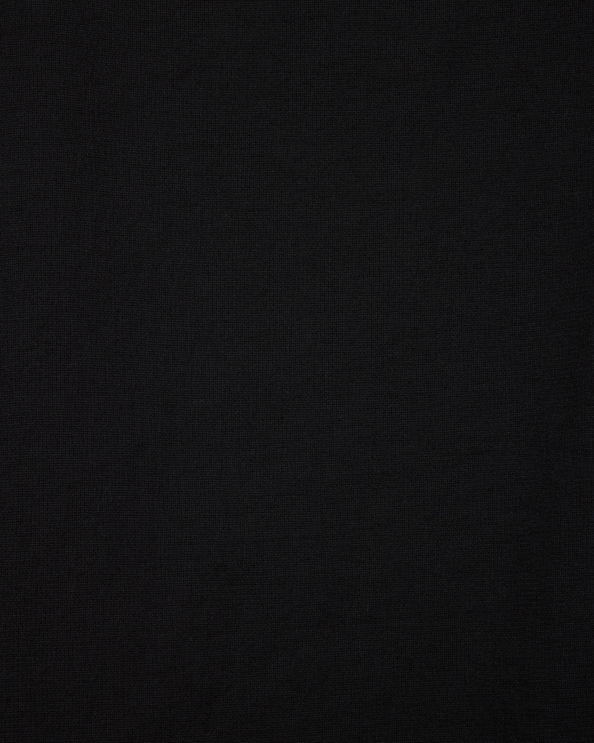 オーガニックコットン強撚ドビークロス / クルーネックシャツ, Black