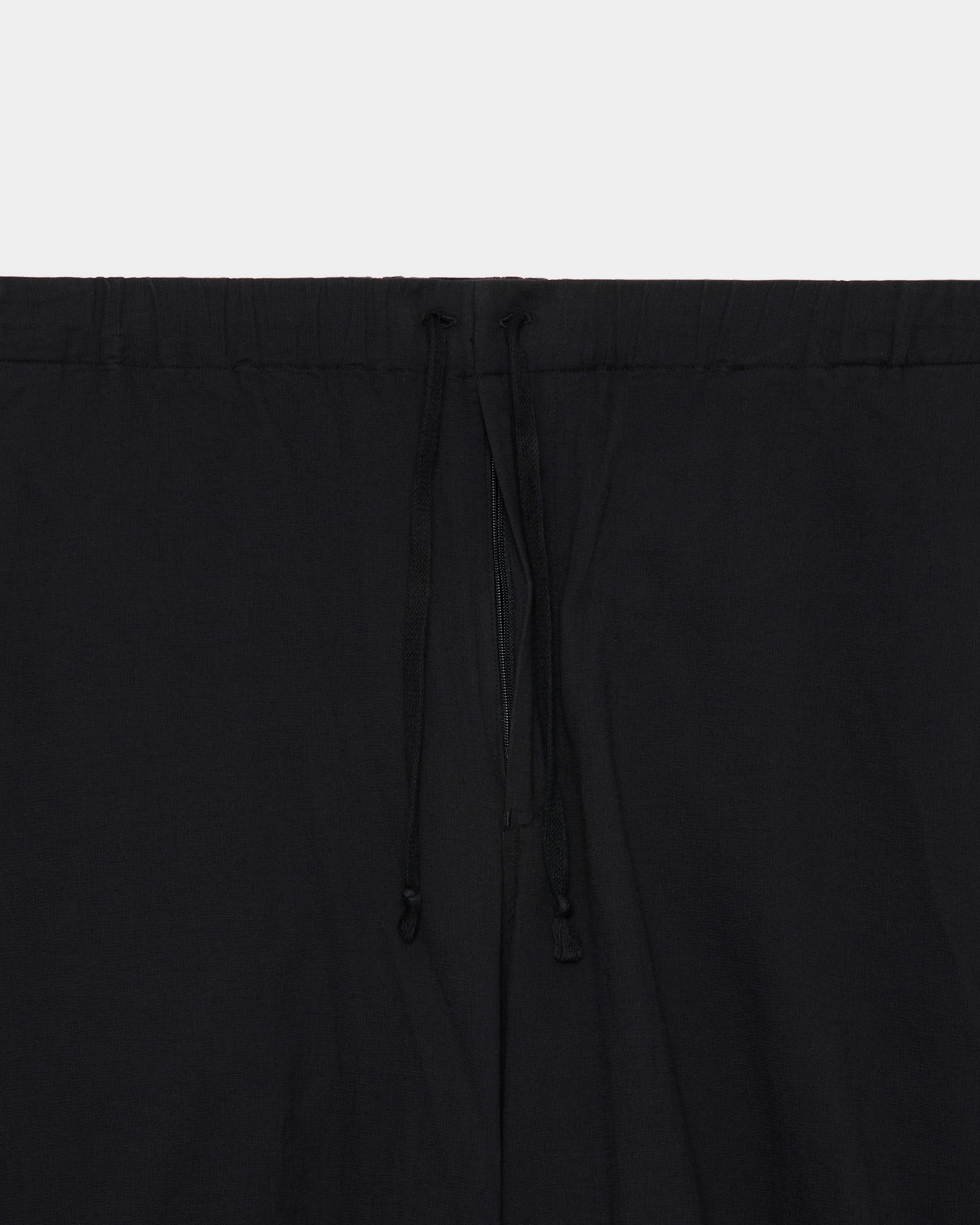 オーガニックコットン強撚ドビークロス / ニータックパンツ, Black