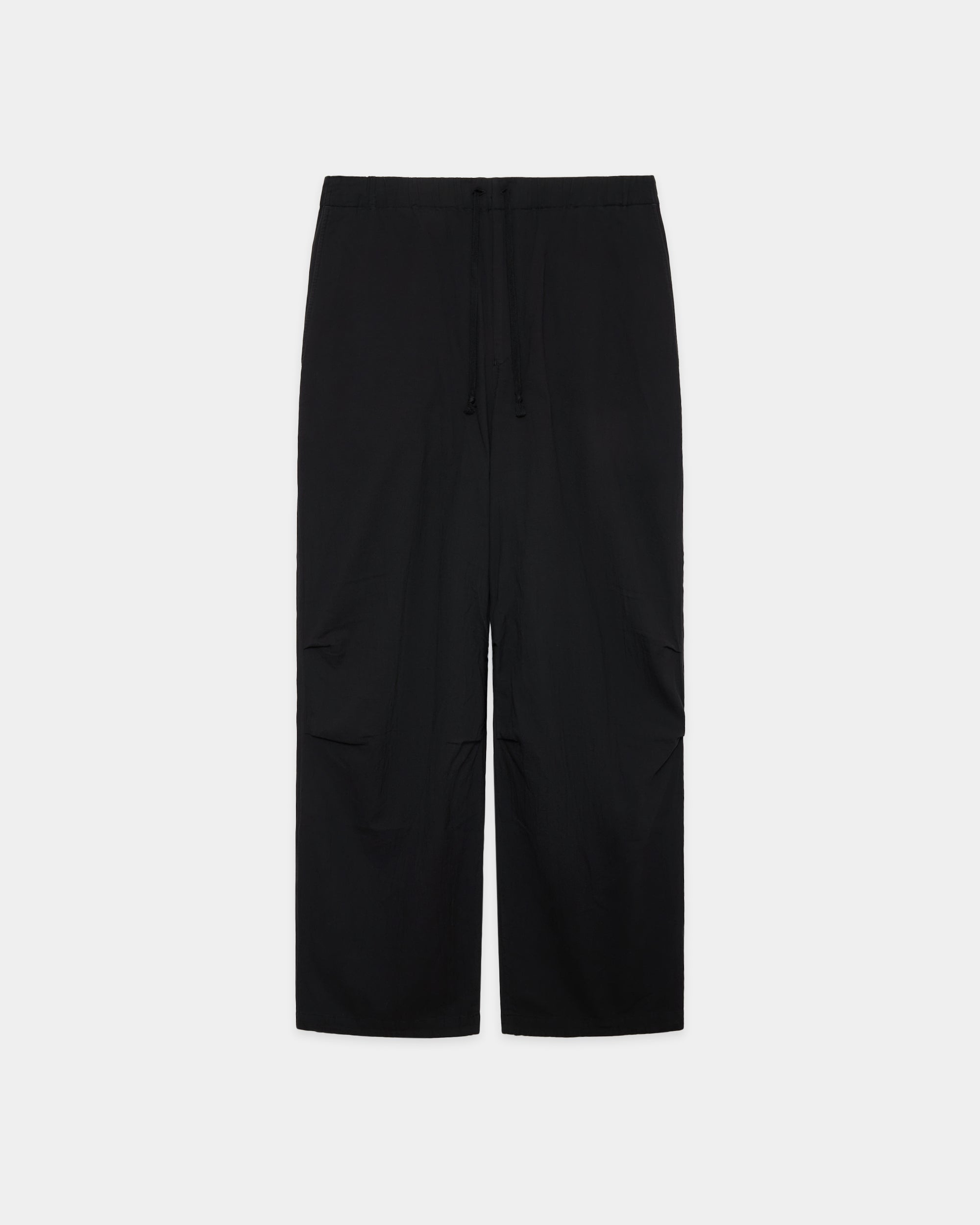 オーガニックコットン強撚ドビークロス / ニータックパンツ, Black