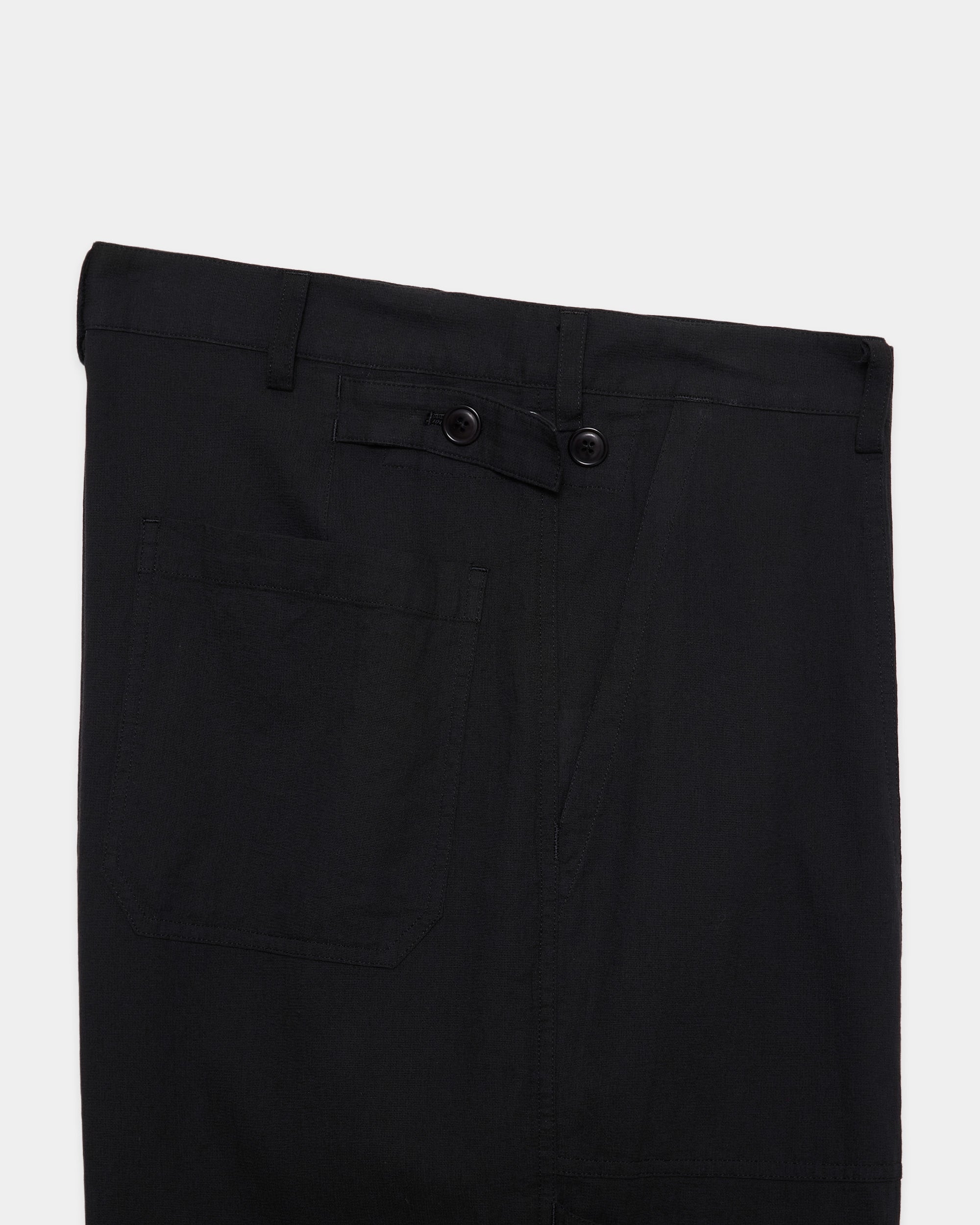 オーガニックコットン強撚ドビークロス / U.S.エアフォースベイカーパンツ, Black