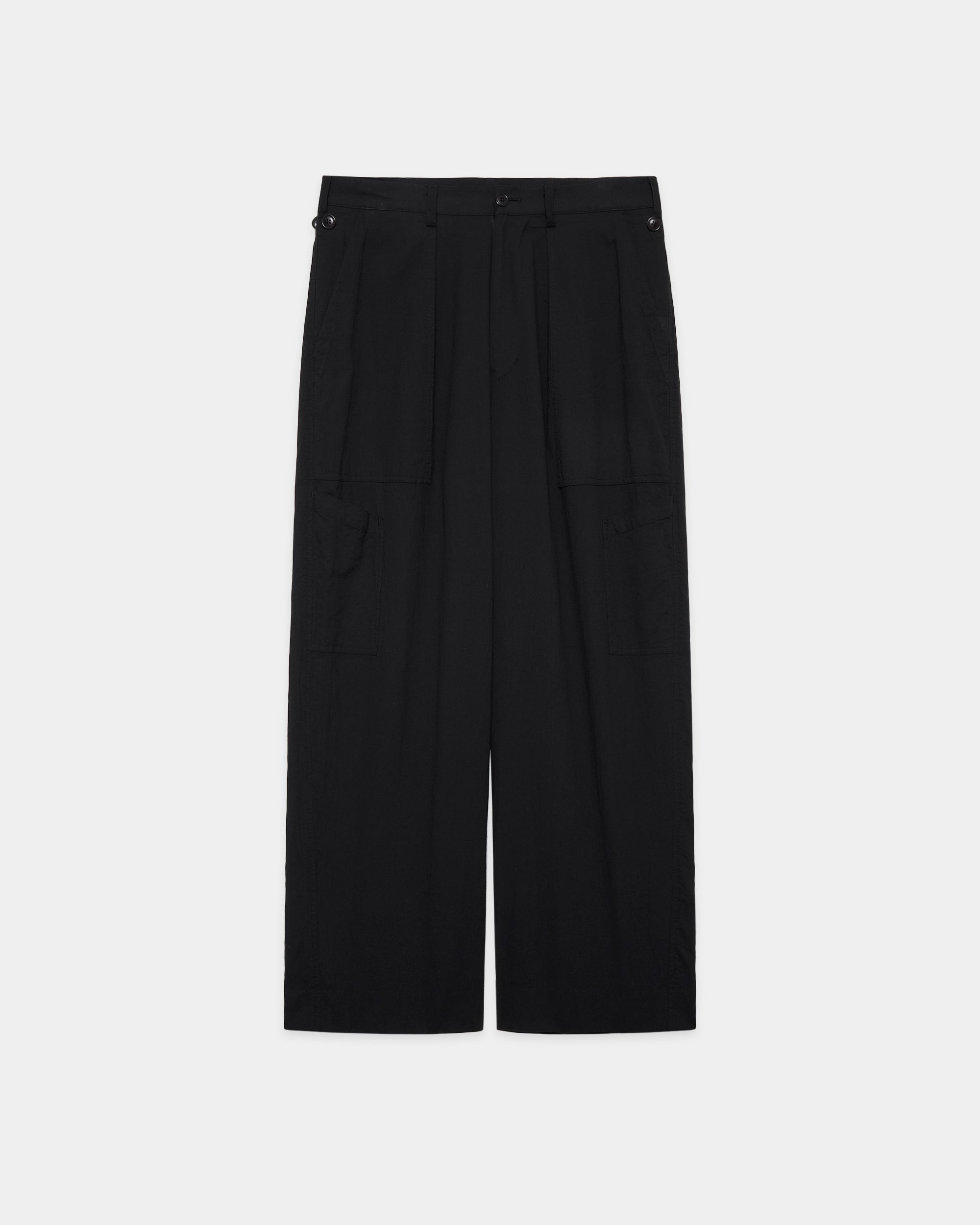 オーガニックコットン強撚ドビークロス / U.S.エアフォースベイカーパンツ, Black