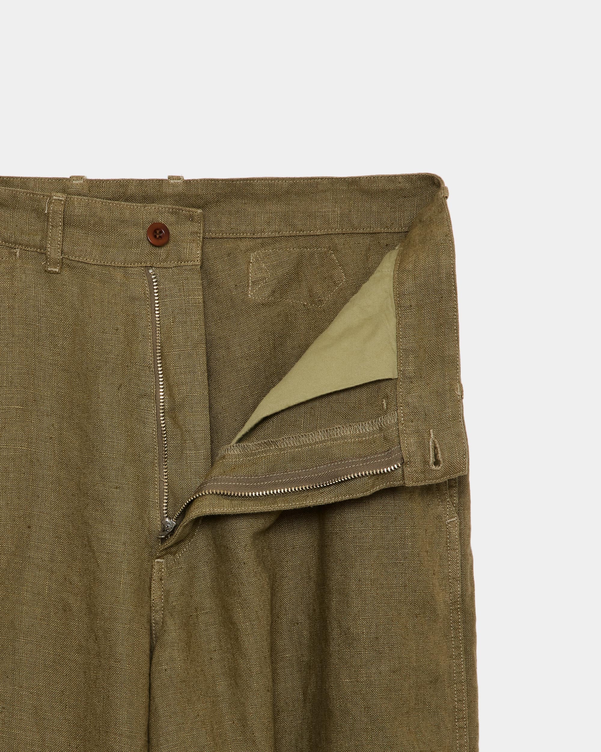 リネンキャンバス / U.S.アーミーパンツ, Khaki Beige