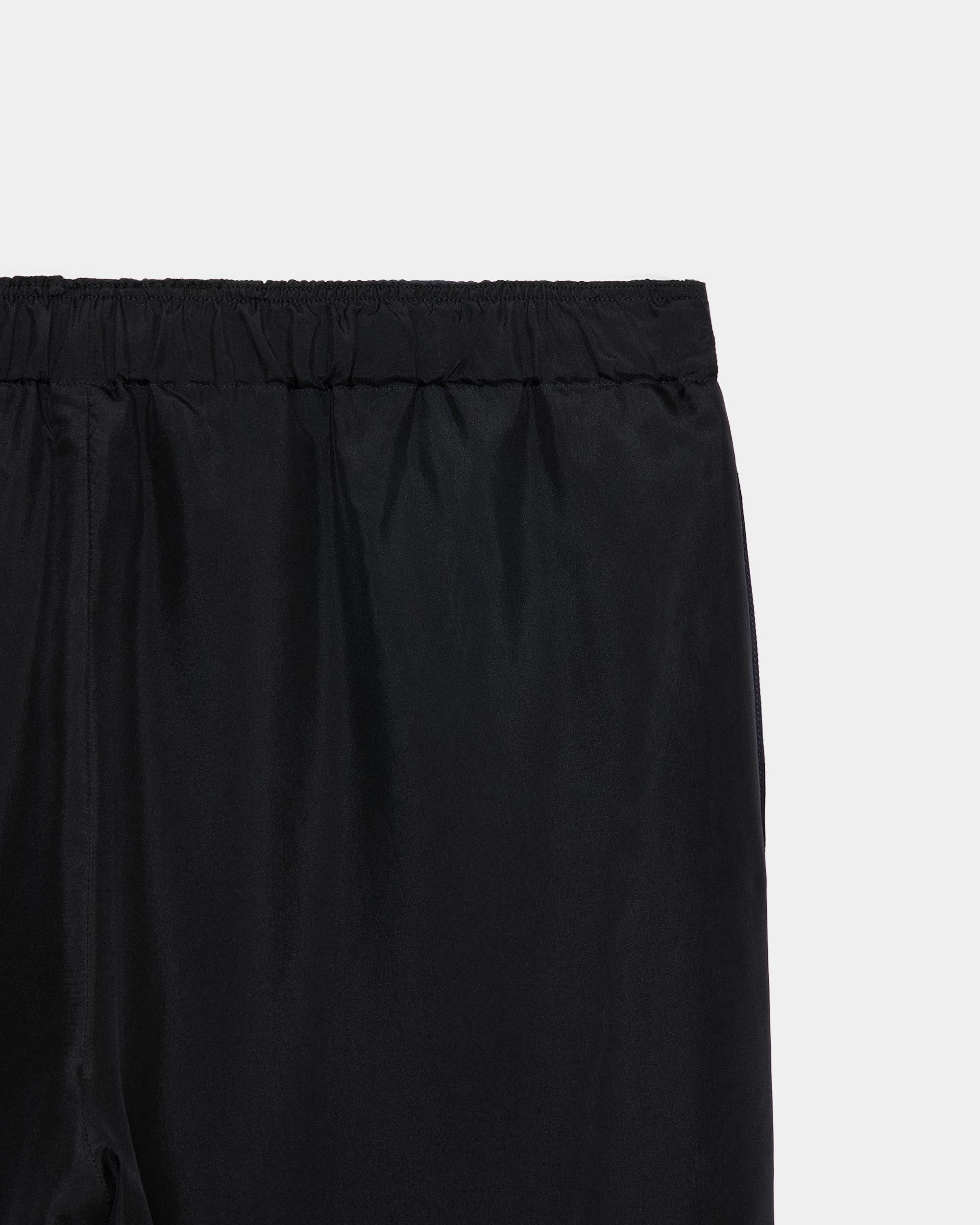 8匁シルク羽二重 / ワイドレッグイージーシルクパンツ, Black Brown