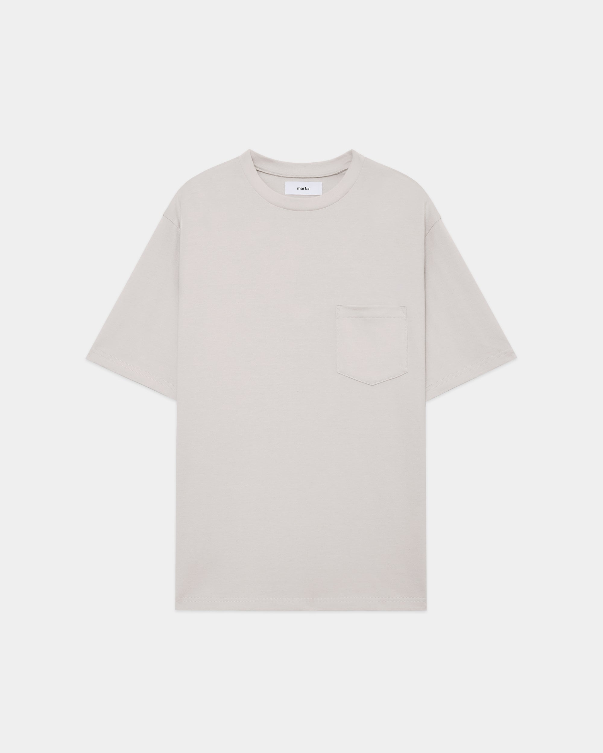 【PARKING別注】オーガニックコットン40/2天竺 / クルーネックポケットTEE, L.Beige