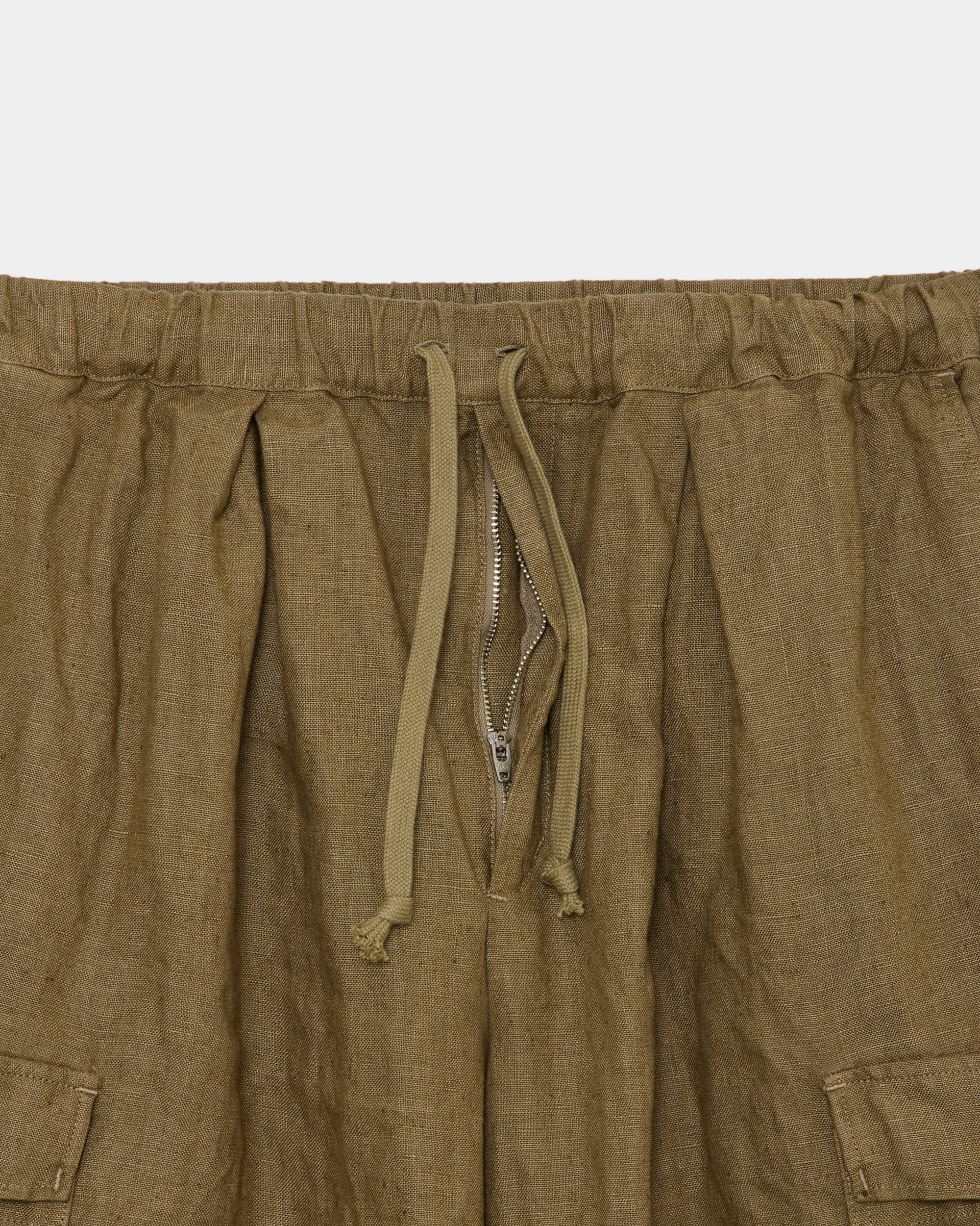 【PARKING別注】リネンキャンバス / ファティーグショーツ, Khaki Beige