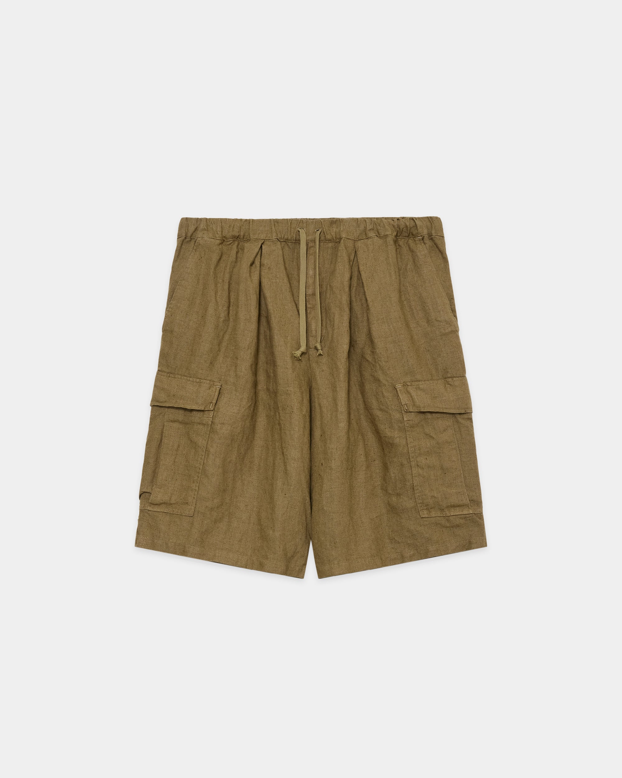 【PARKING別注】リネンキャンバス / ファティーグショーツ, Khaki Beige