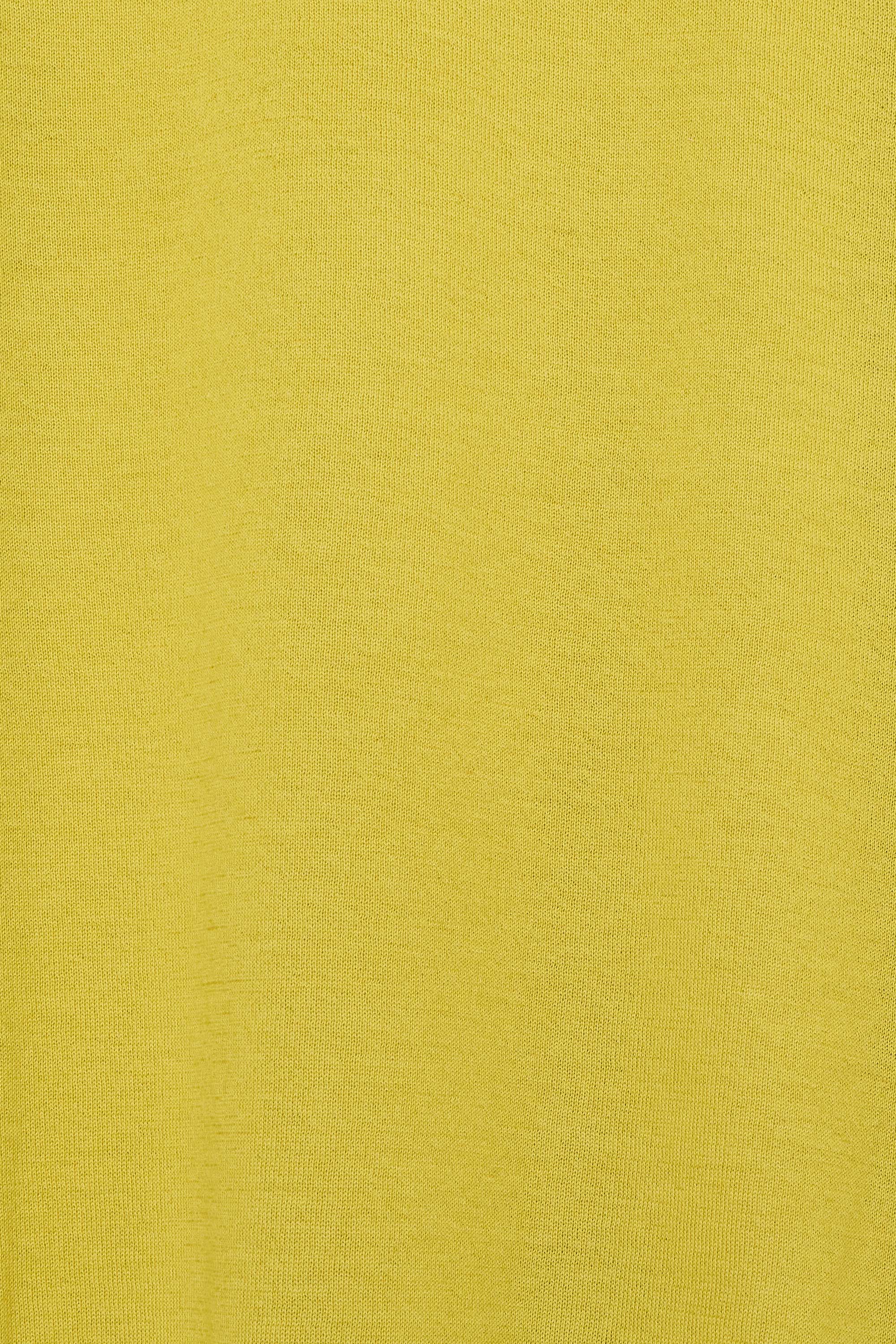 カシミヤ 18ゲージ クルーネック ニット, Yellow